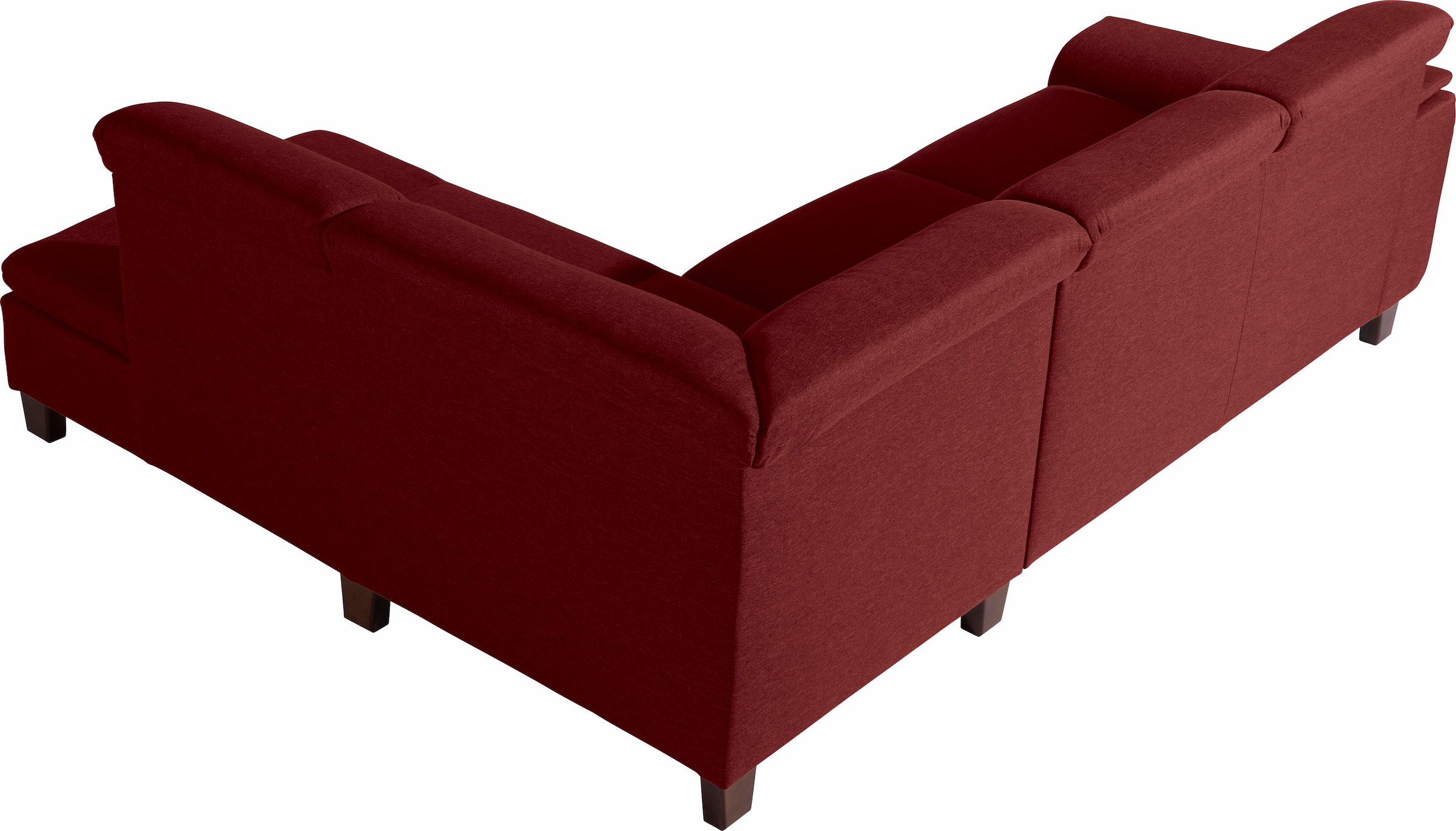 Max Winzer® Ecksofa »Alessio, aktuelle Mattenoptik, geschwungene Formensprache, bequem«, mit abgerundeter Rückenlehne, Ottomane wahlweise links oder rechts