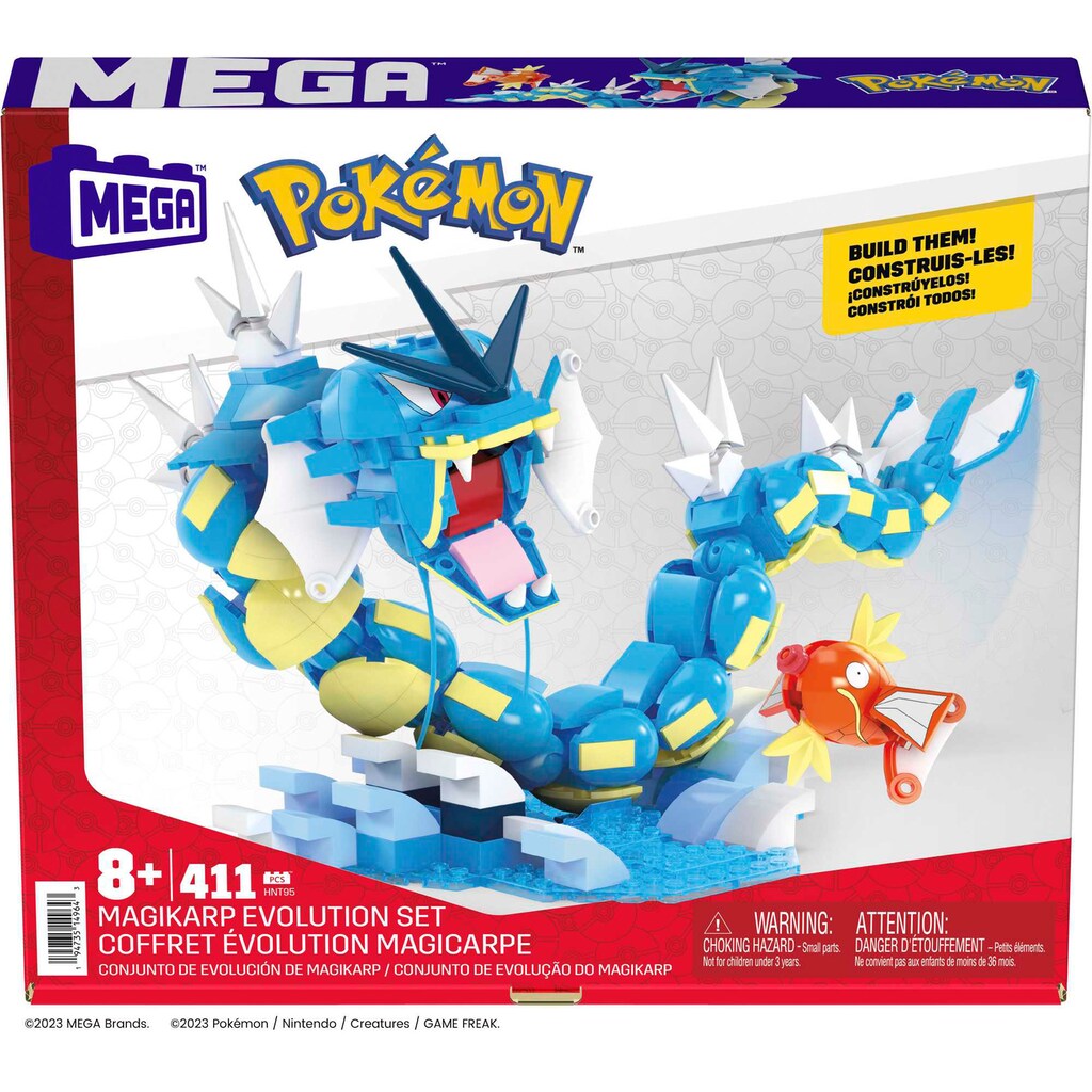 MEGA Spielbausteine »MEGA Pokémon, Karpador Evolution Set«, (411 St.)