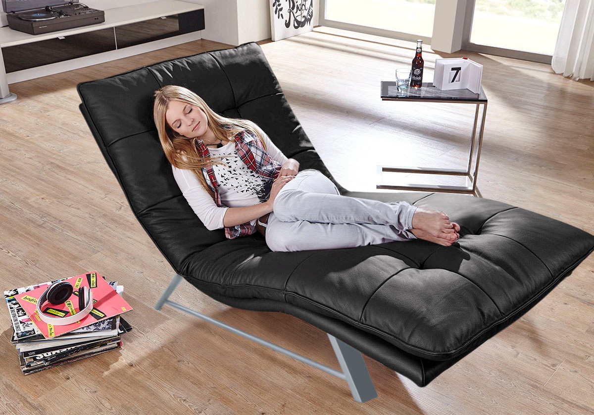 W.SCHILLIG Relaxliege »daily dreams«, in Waffelkissen-Optik, wahlweise mit Motor, Kufengestell, in 2 Breiten