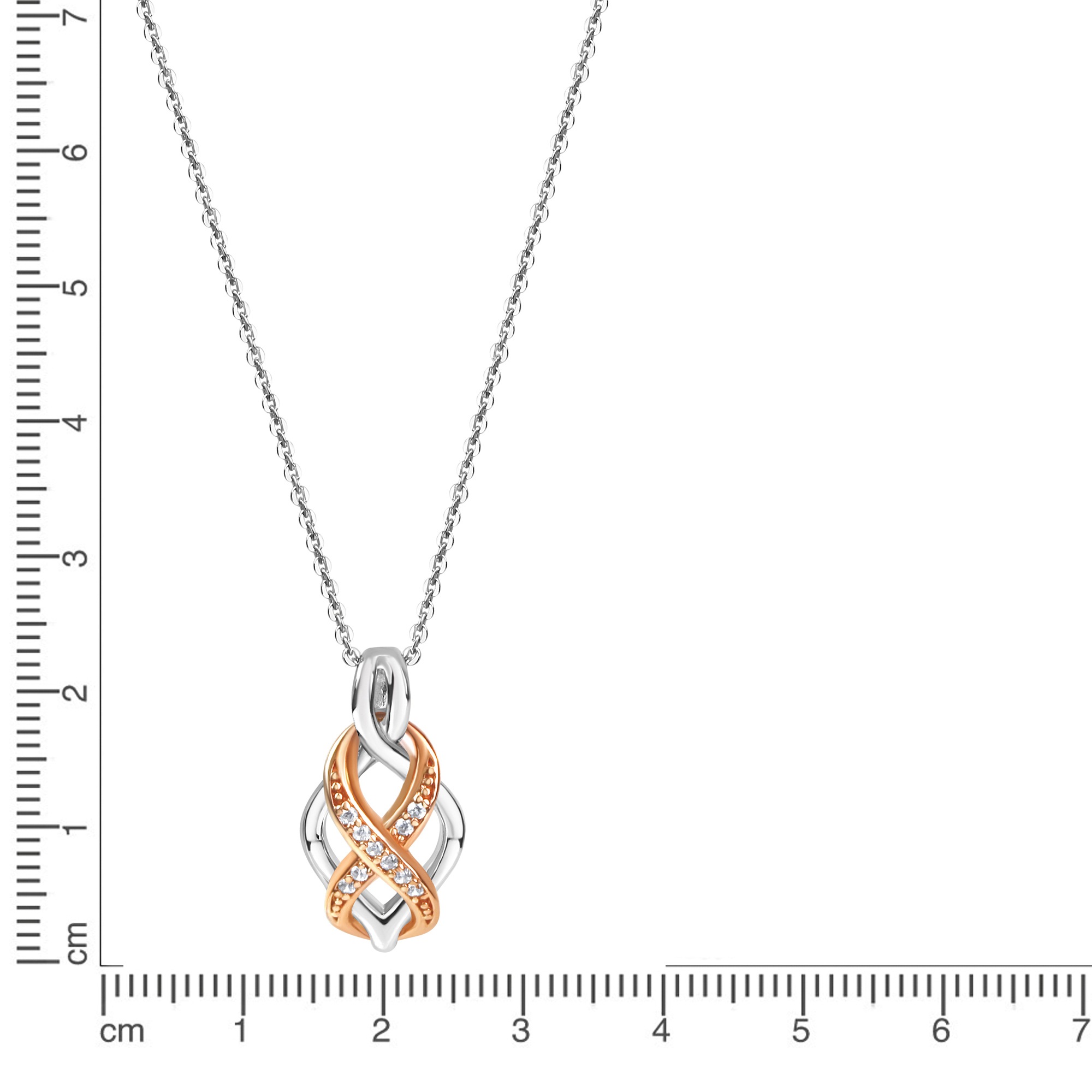 Zeeme Kette mit Anhänger »Silber 925 zweifarbig mit Unendlichkeits-Motiv«