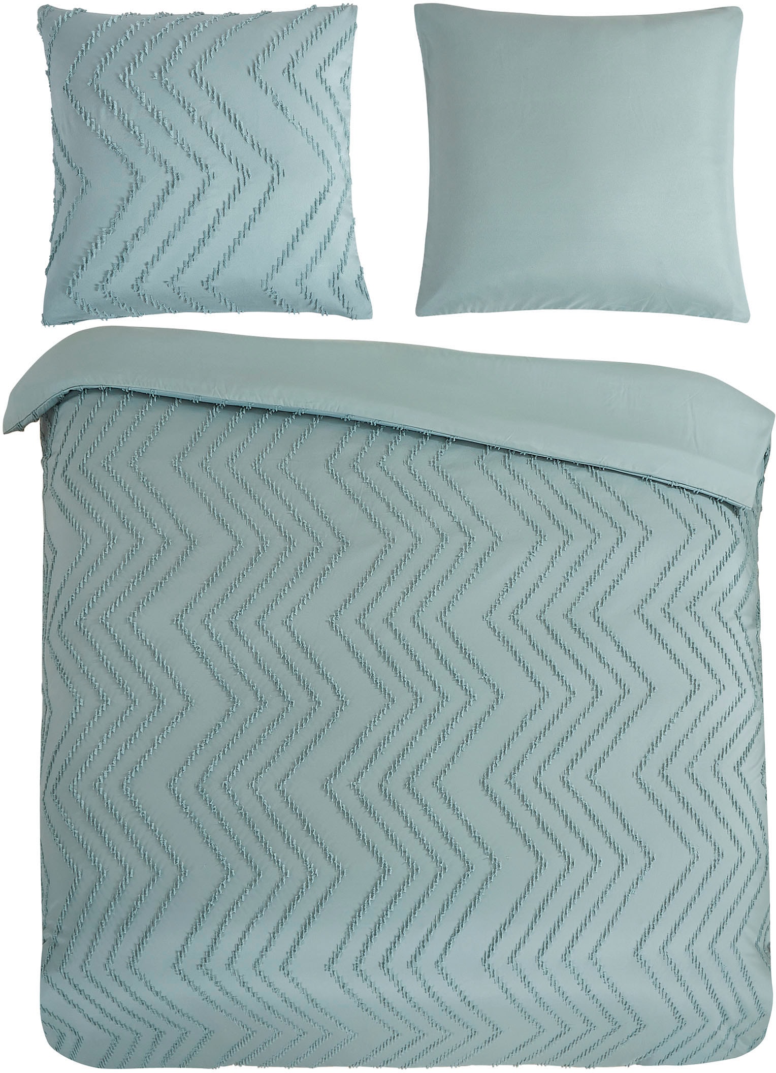 PURE luxury collection Bettwäsche »Zigzag«, Mikrofaser, 135x200, 2 Teilig, günstig online kaufen