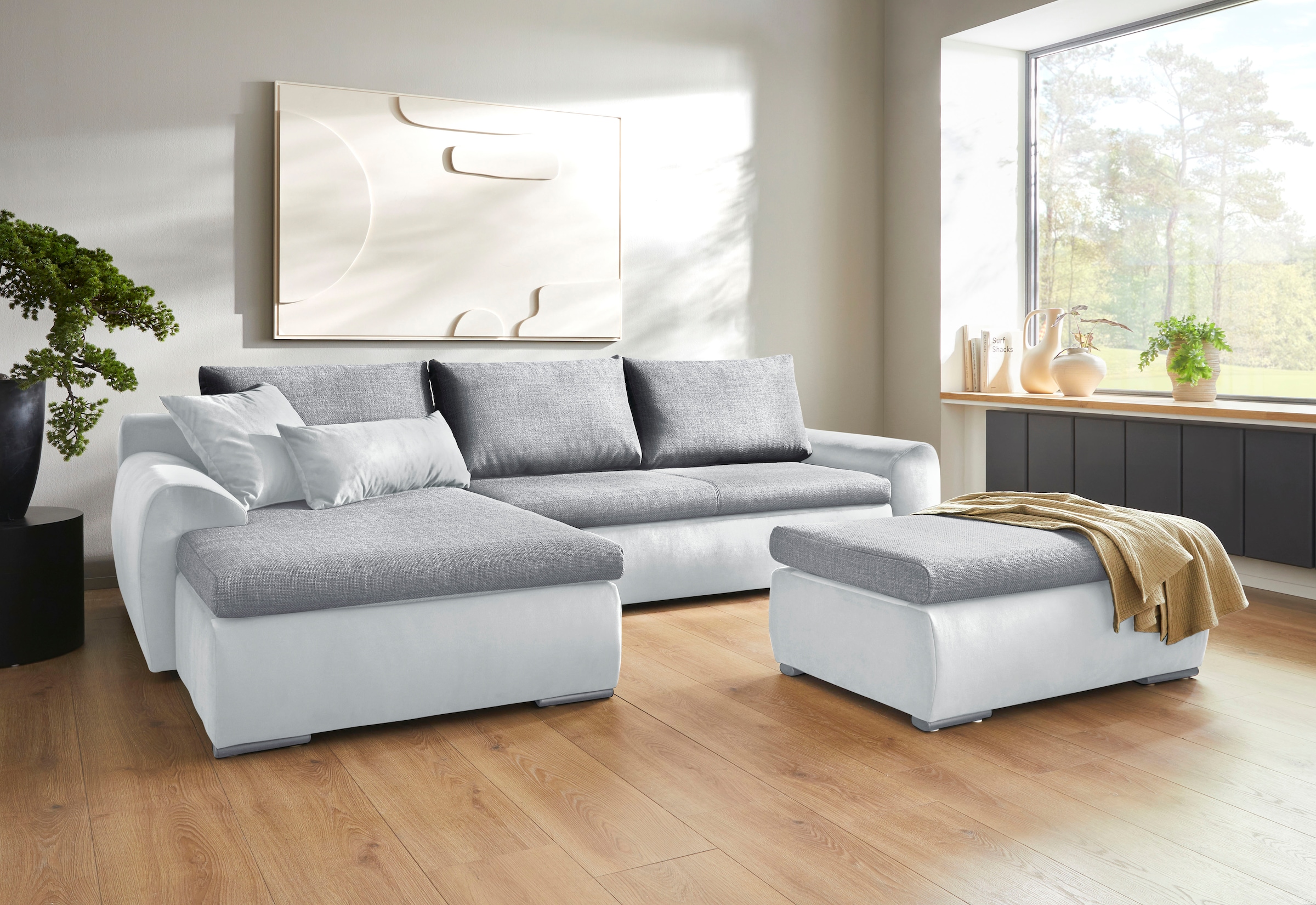 Home affaire Ecksofa Win L-Form, wahlweise mit Bettfunktion und Bettkasten