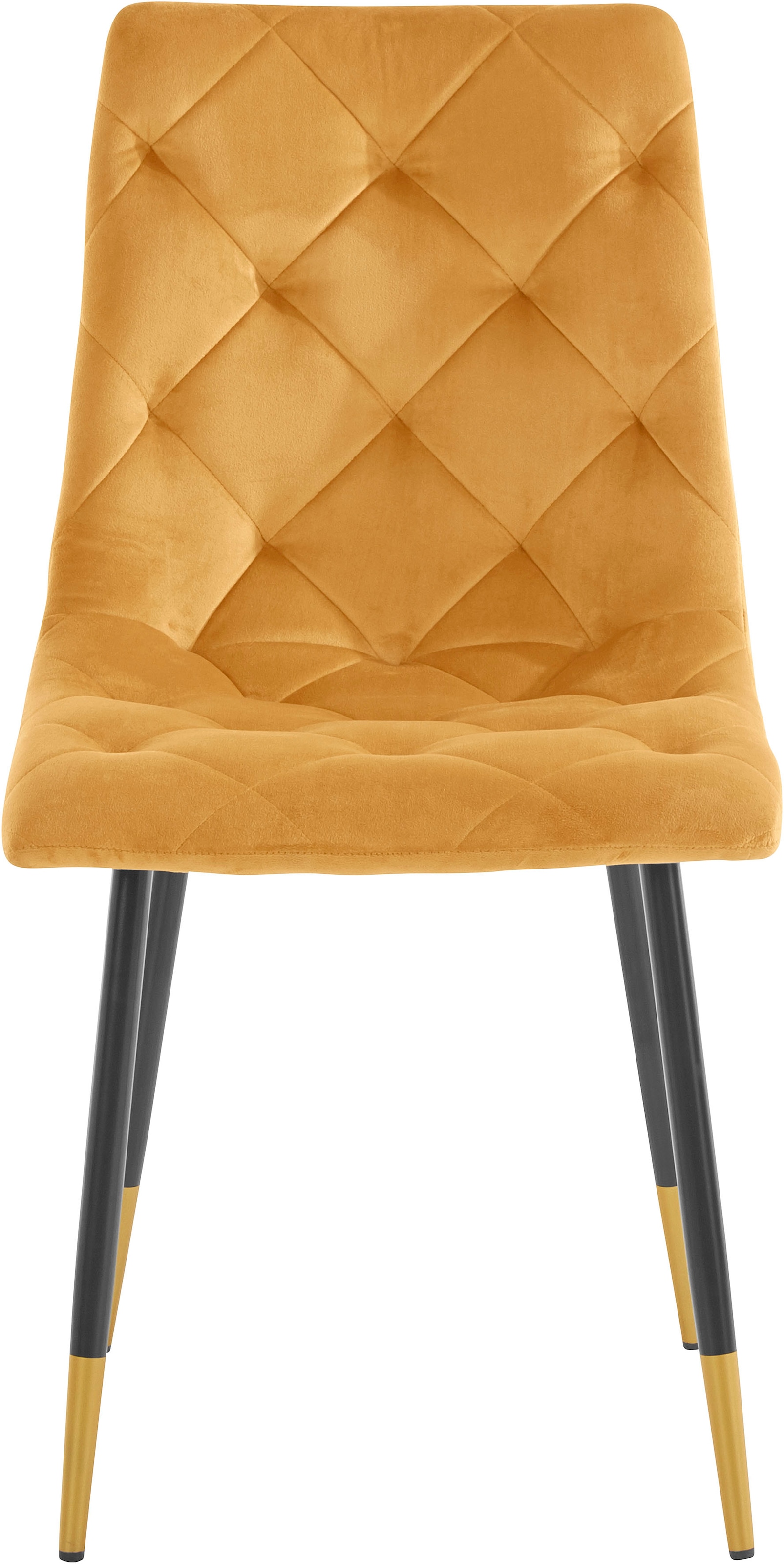 INOSIGN 4-Fußstuhl »Eva«, 2 St., Veloursstoff, Bezug in Veloursstoff mit Diamant Steppung, max. Belastbarkeit 120kg