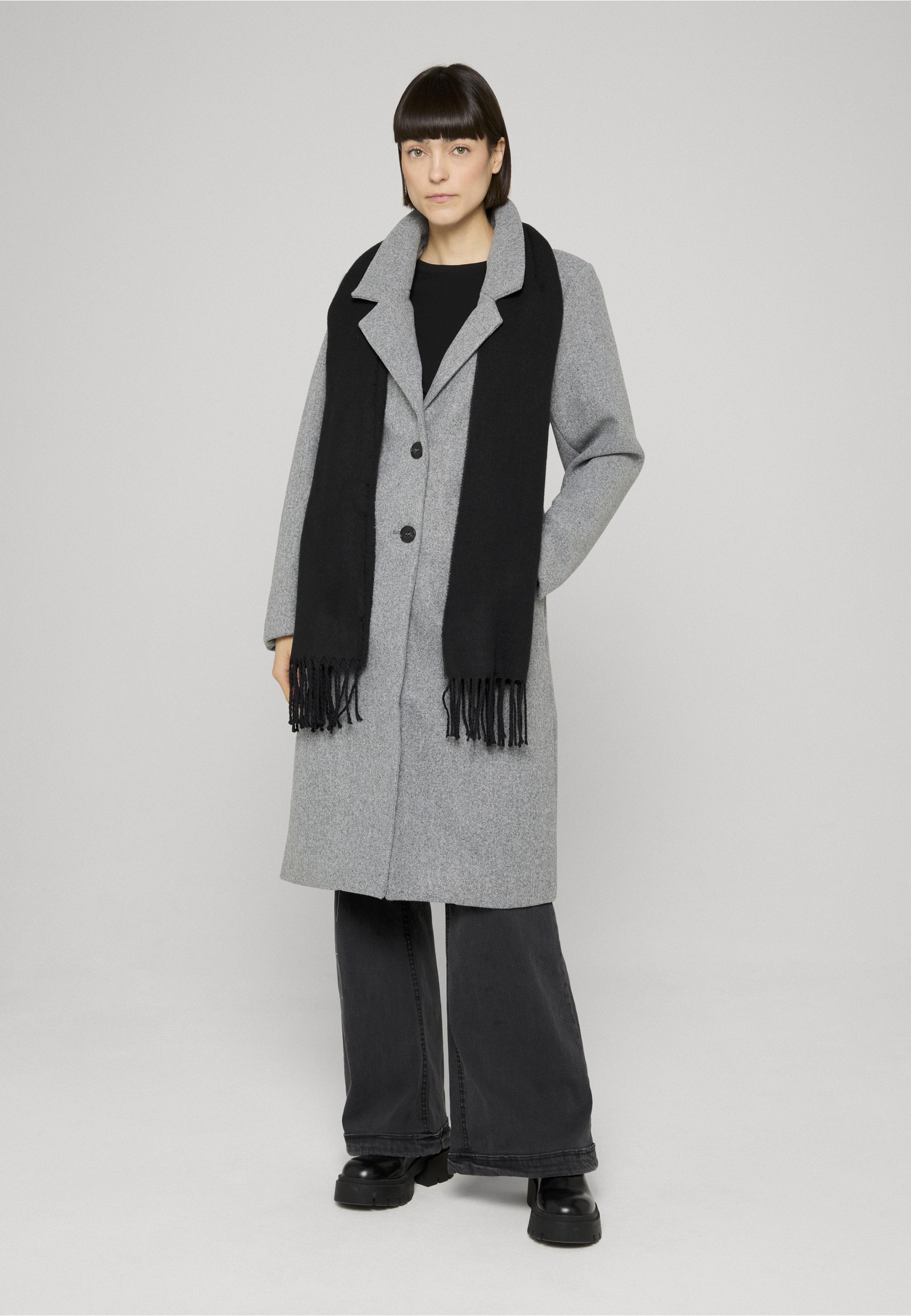 URBAN CLASSICS Winterjacke »Urban Classics Ladies Basic Coat« 1 Stk. tlg. ohne Kapuze