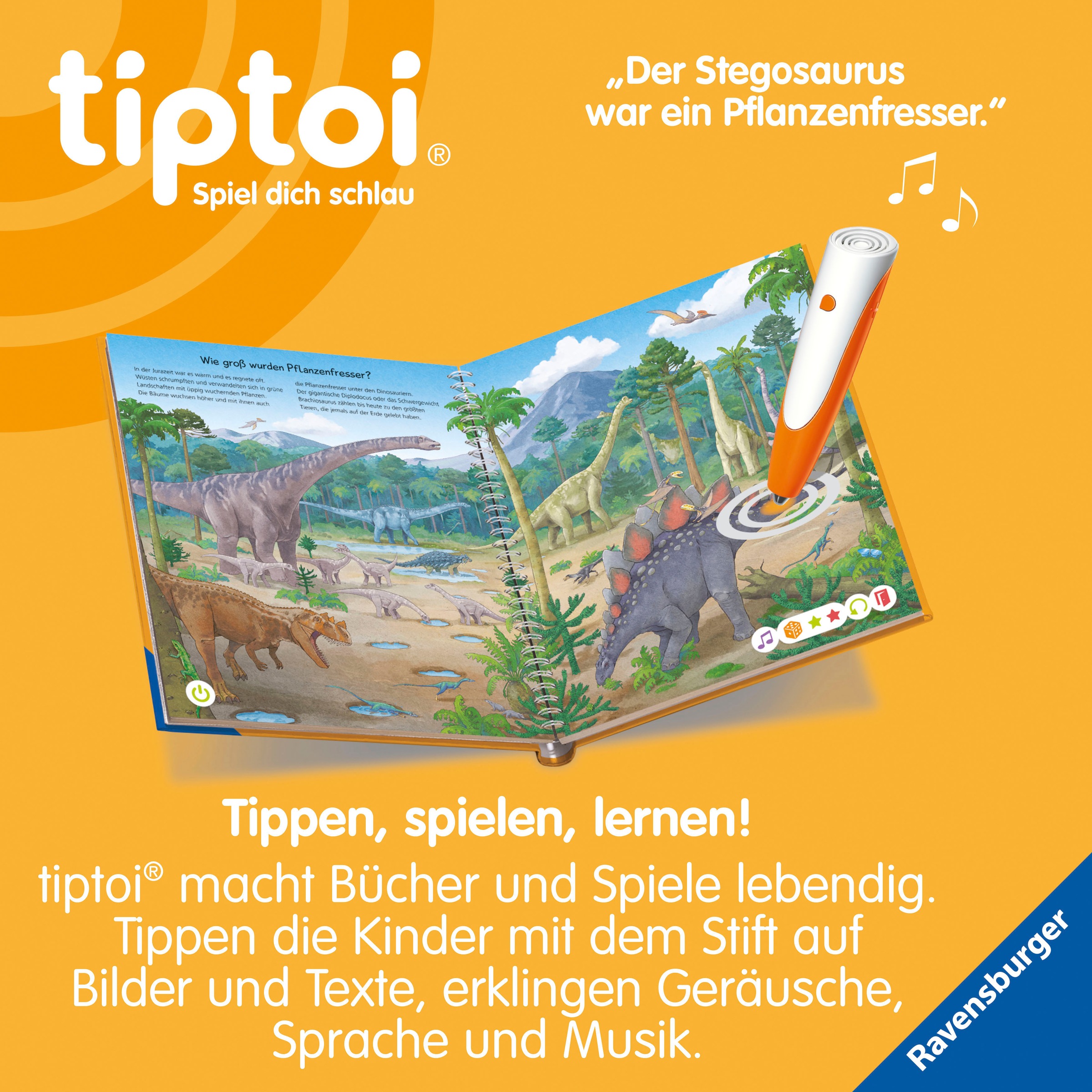 Ravensburger Buch »tiptoi® Wir entdecken die Dinosaurier«, Made in Germany