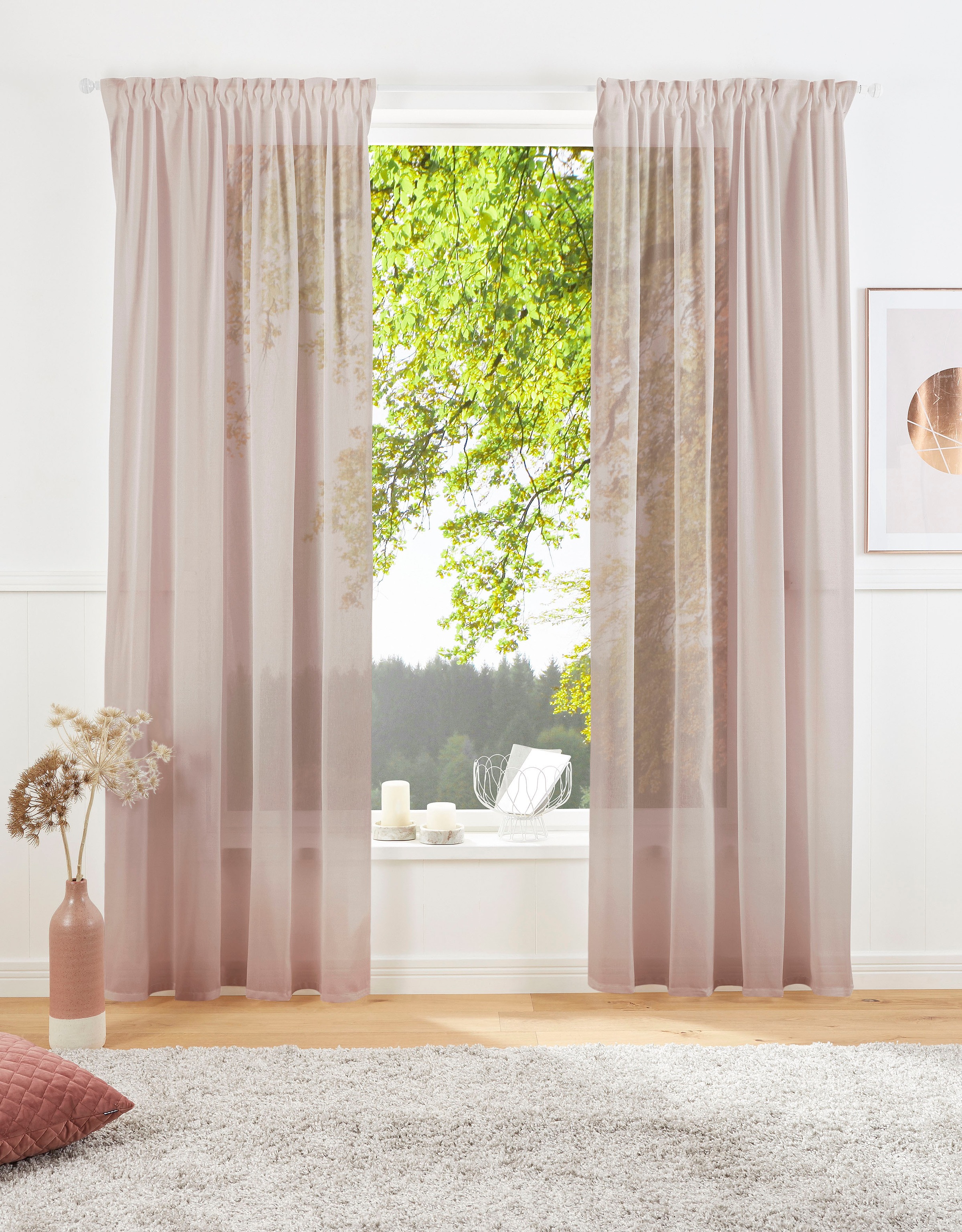 LeGer Home by Lena Gercke Vorhang »Lanea«, (1 St.), Leinenoptik, 1 Schal, v günstig online kaufen