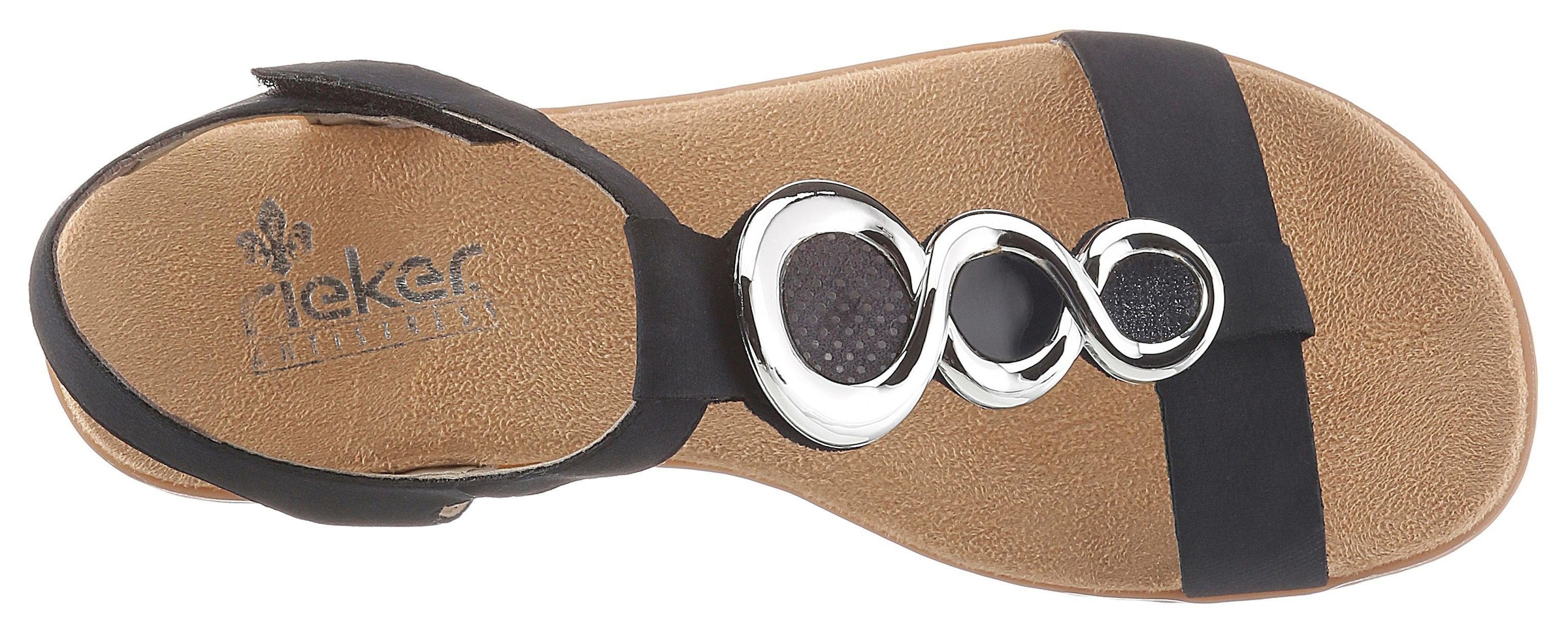 Rieker Riemchensandale  , Sommerschuh, Sandalette, Blockabsatz, mit Klettverschluss-Riegel