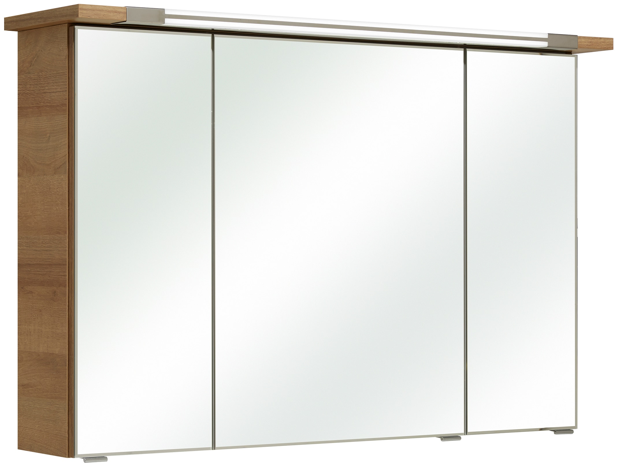 Saphir Badmöbel-Set »Trentino 2-tlg Mineralmarmor-Waschtisch, Spiegelschrank mit LED-Profil«, (3 St.), Badmöbel-Set 110cm breit, inkl. Türdämpfer, 3 Türen, 2 Auszügen