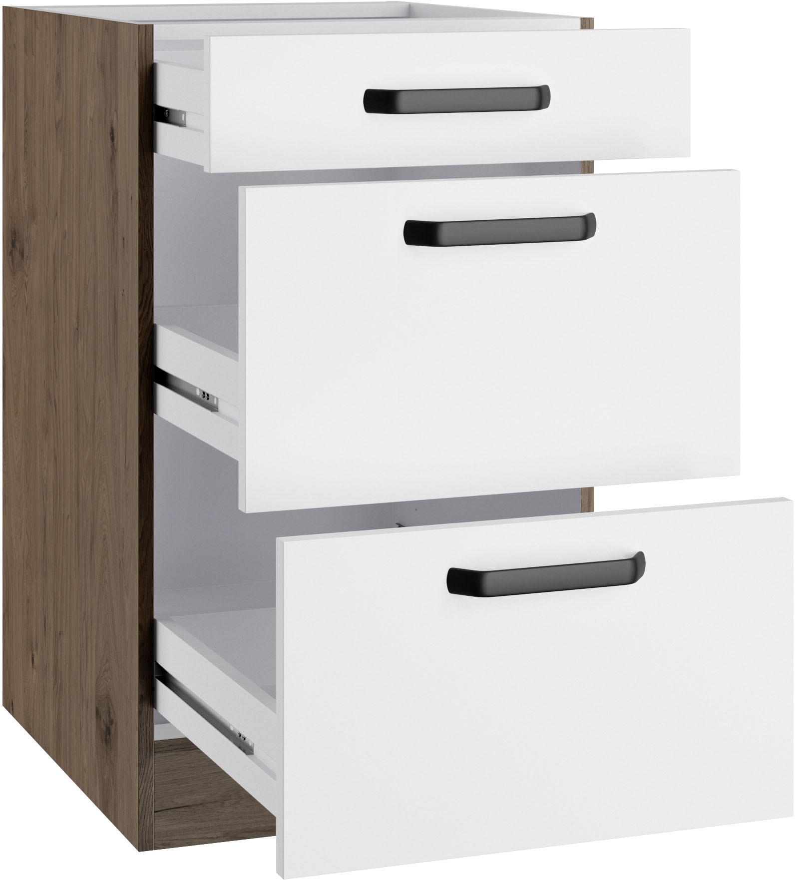 wiho Küchen Unterschrank »Elba« Breite 50 cm, mit zwei Auszügen
