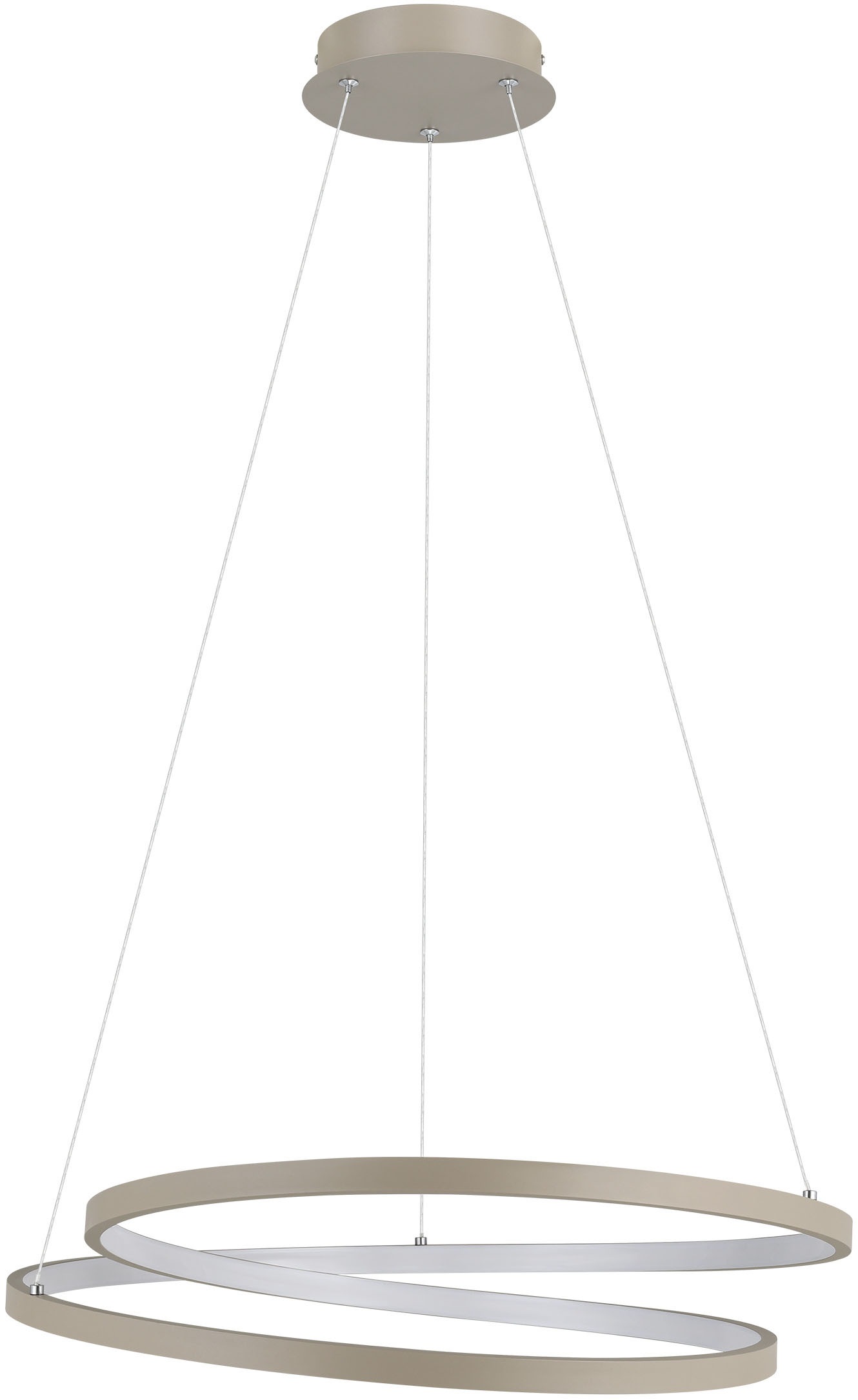 EGLO Hängeleuchte »RUOTALE Pendellampe - Alu, Stahl - LED - 36W - IP20« LED-Modul 1 Stk. Warmweiß Hängelampe, Deckenlampe, Wohnzimmer, Esszimmer, H150 x Ø55 cm