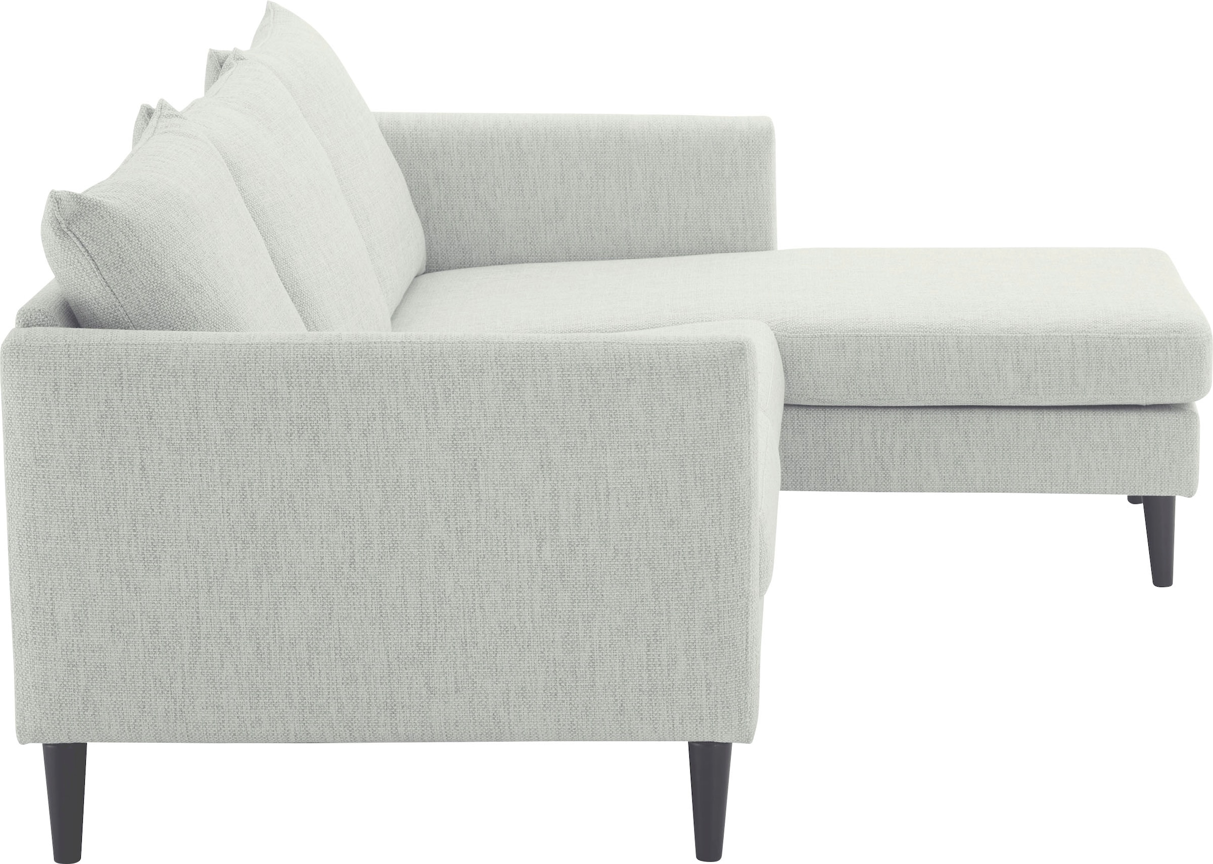 ATLANTIC home collection Ecksofa »Rekvik L-Form«, mit Wellenunterfederung, Ottomane beidseitig montierbar