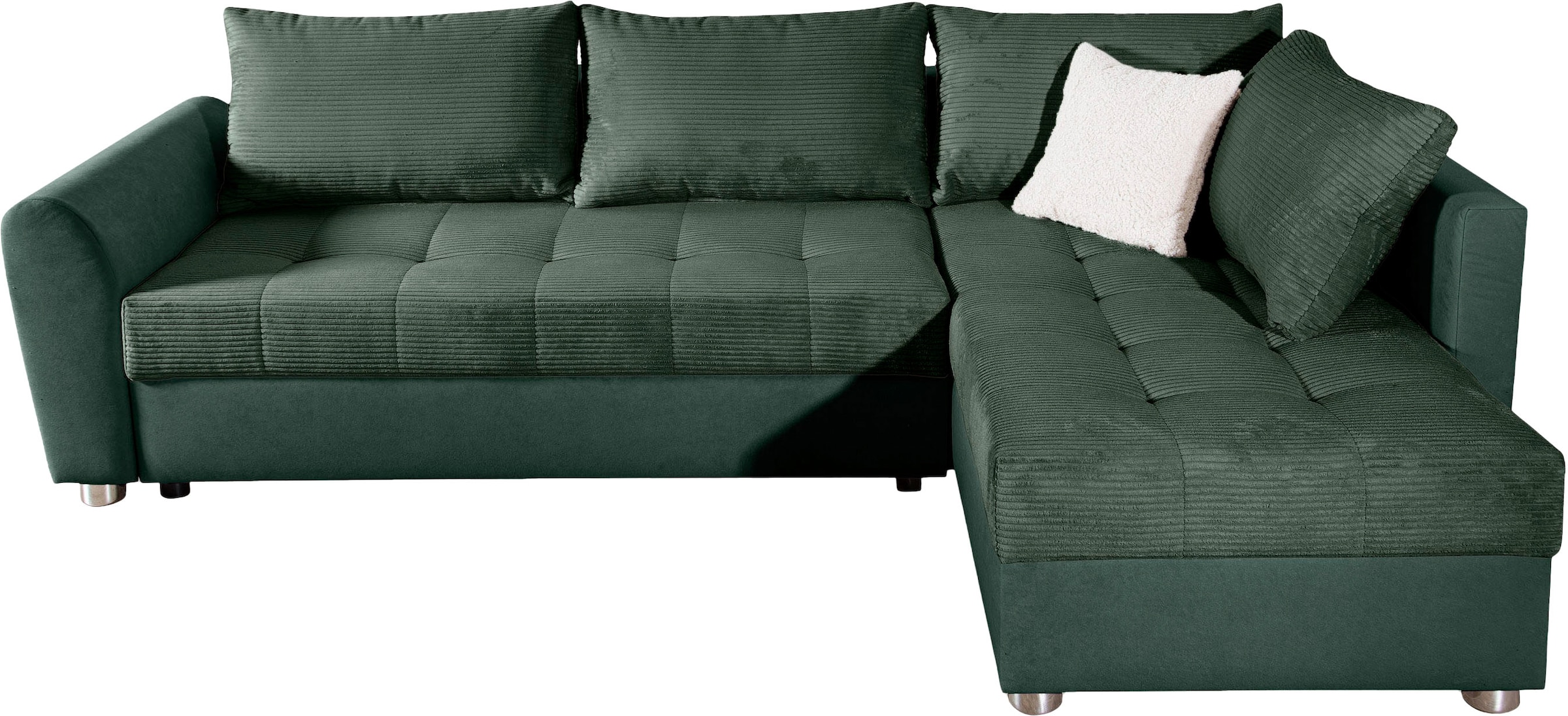 COLLECTION AB Ecksofa, Ecksofa,Bettfunktion,Bettkasten,Bonnelfederkern, Rückenkissen