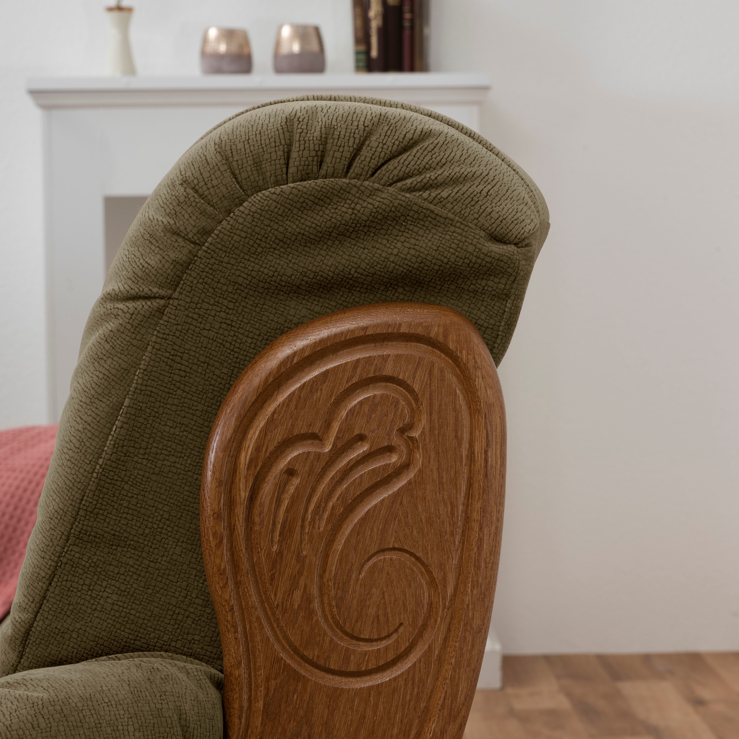 Max Winzer® Polstergarnitur »Texas Set besehend aus 2er- und 3er-Sofa, bequeme legere Polsterung«, mit dekorativem Eichenholzgestell, Retro Klassiker