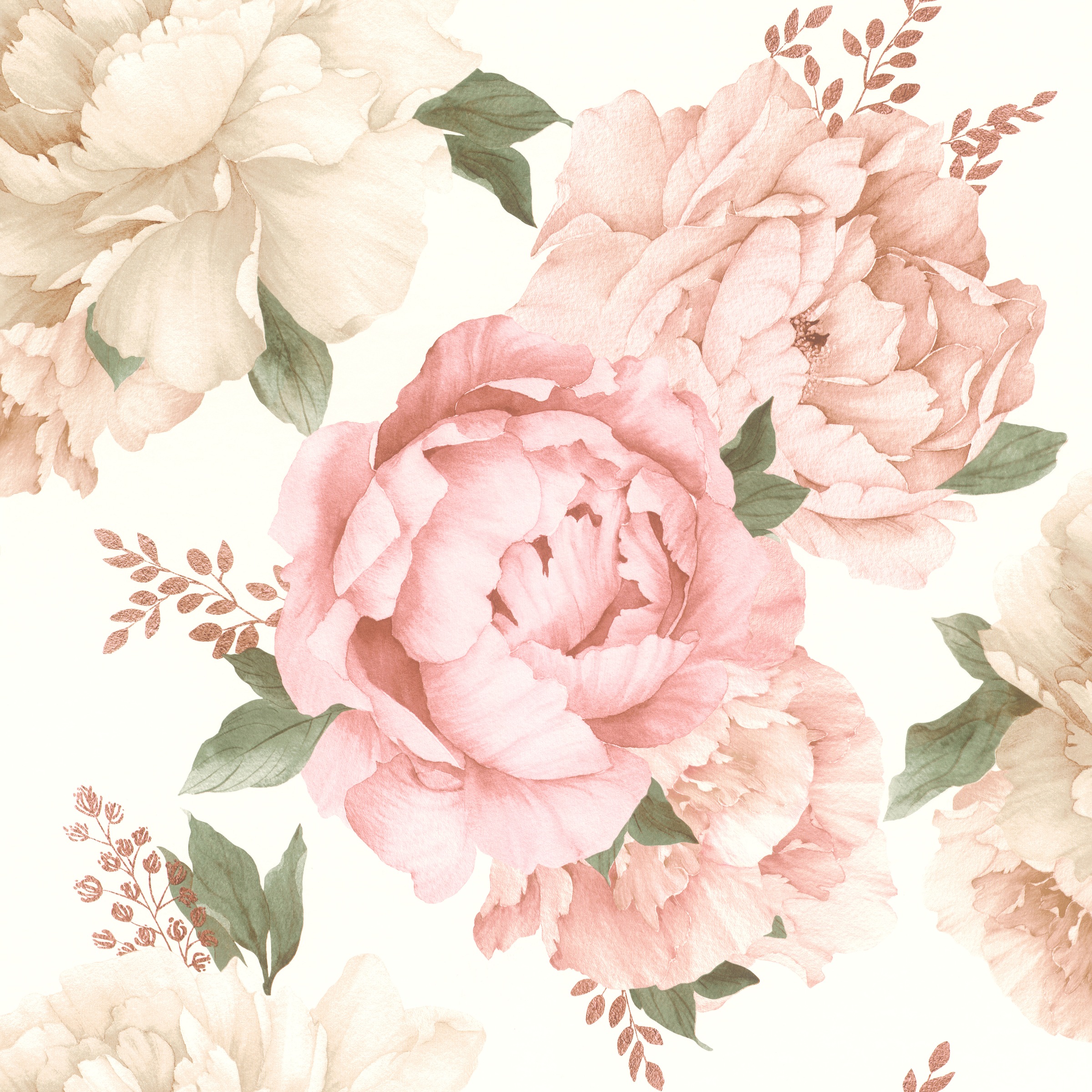 Rasch Papiertapete »Papiertapete mit großen Blumen 278705« floral glatt günstig online kaufen