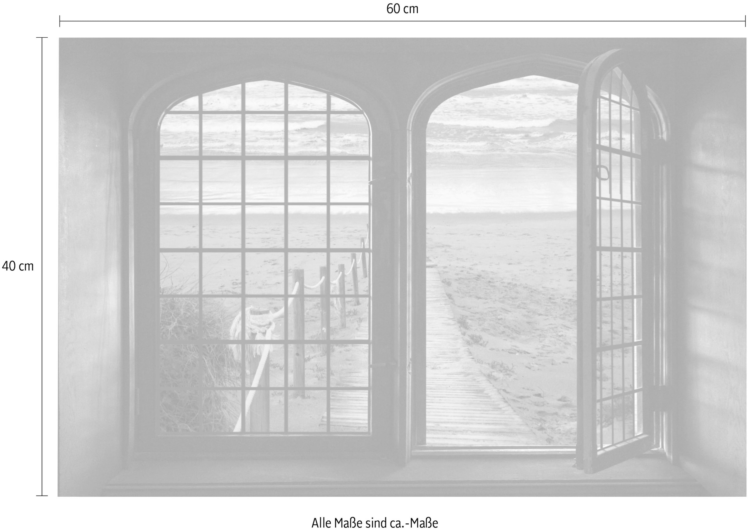 queence Wandsticker »Meer«, Wandsticker, Wandbild, selbstklebend, 3D, Fenster