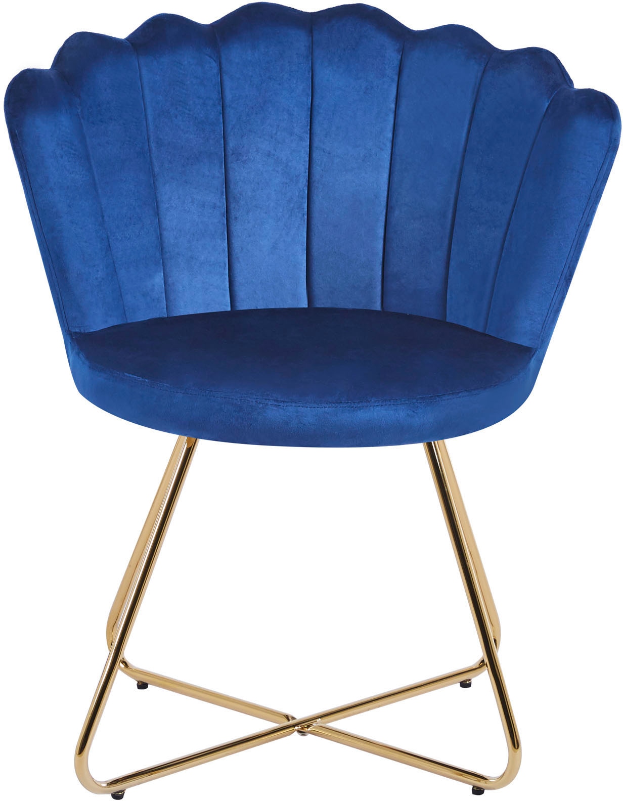 SalesFever Polsterstuhl, (Set), 2 St., Samt, Muschel-Design