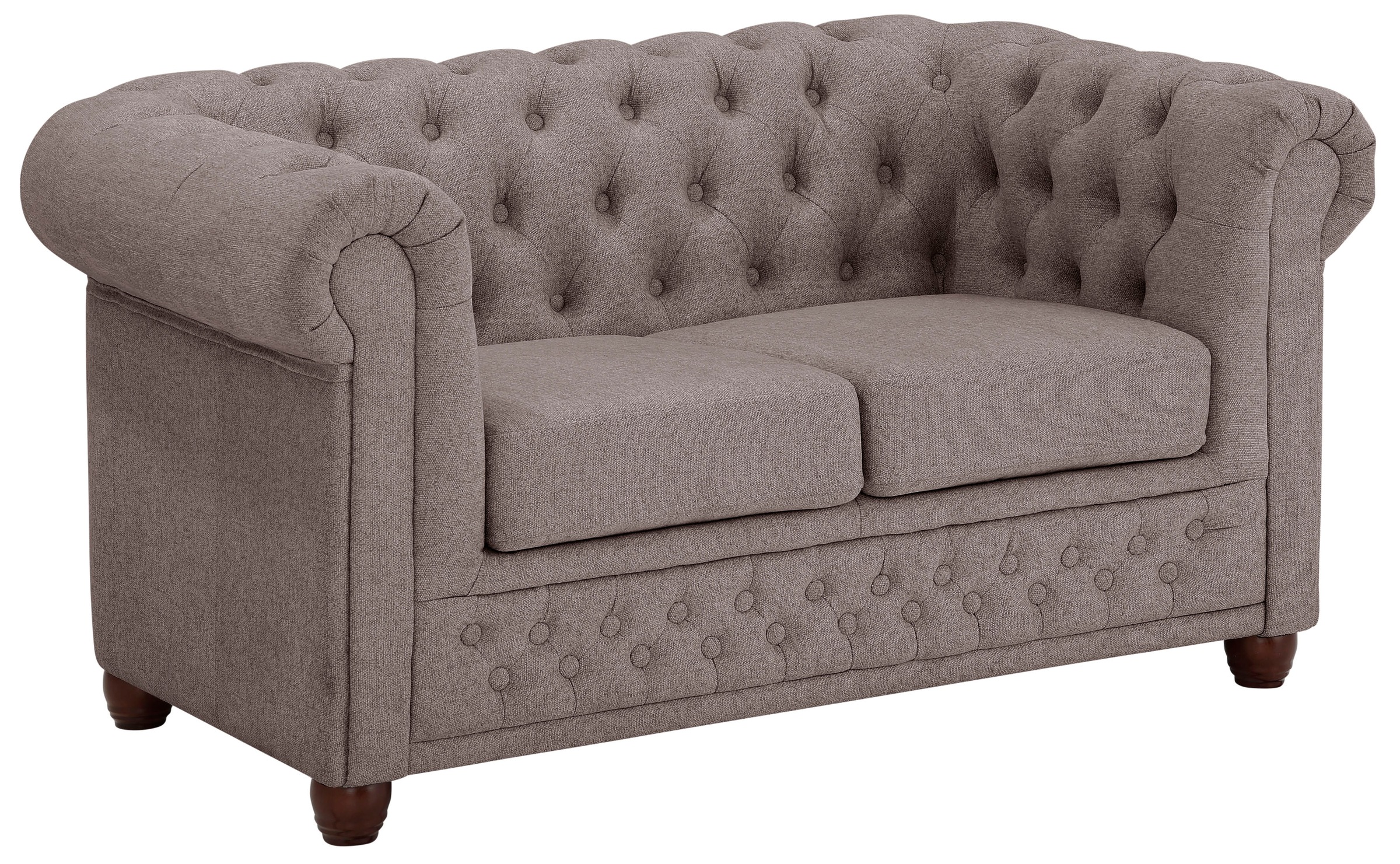 Home affaire Chesterfield-Sofa »New Castle«, mit hochwertiger Knopfheftung in Chesterfield-Design, B/T/H: 148/86/72