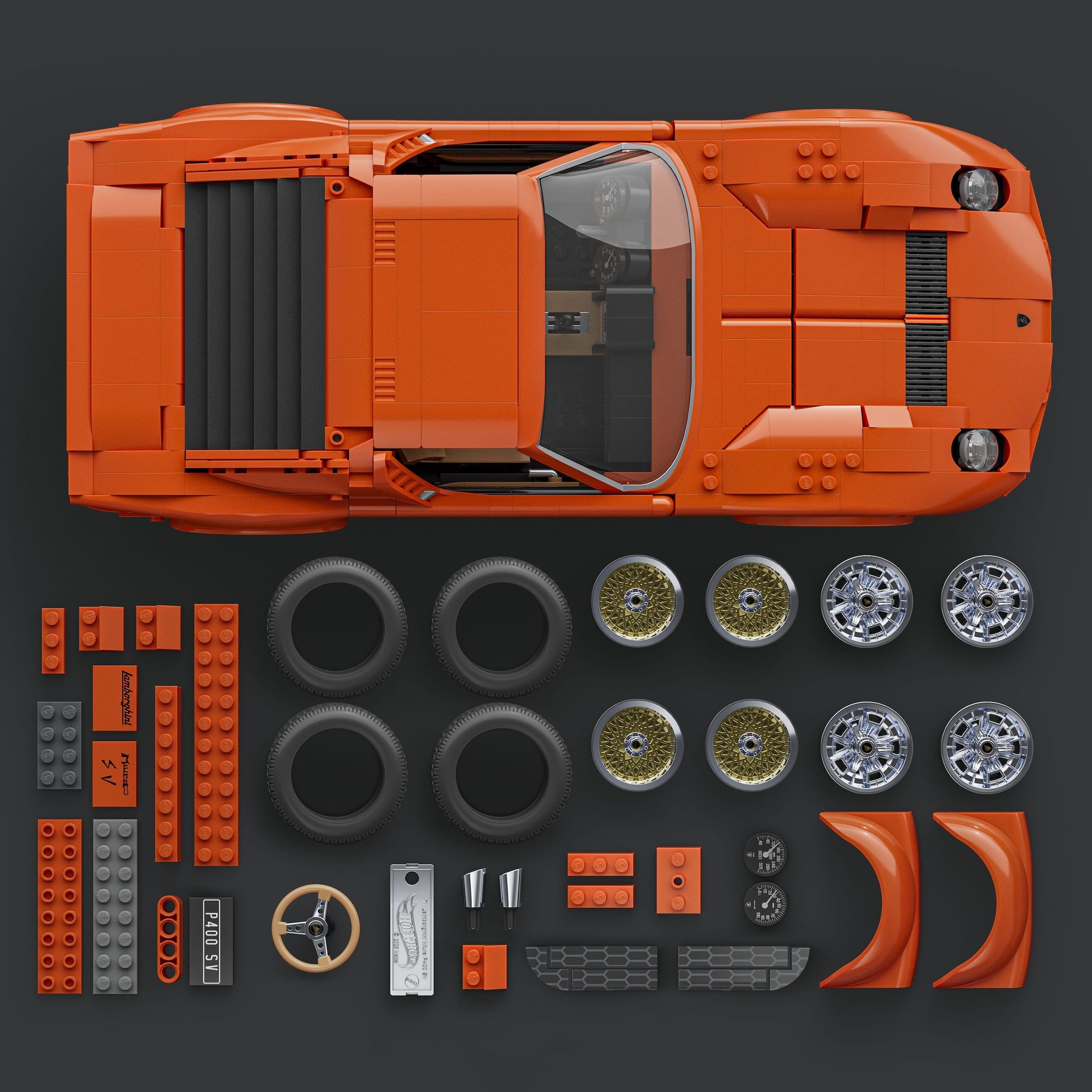 Mattel® Modellbausatz »Mattel Brick Shop Hot Wheels Premium Lambo« 1.523 Stk. tlg. 1:12