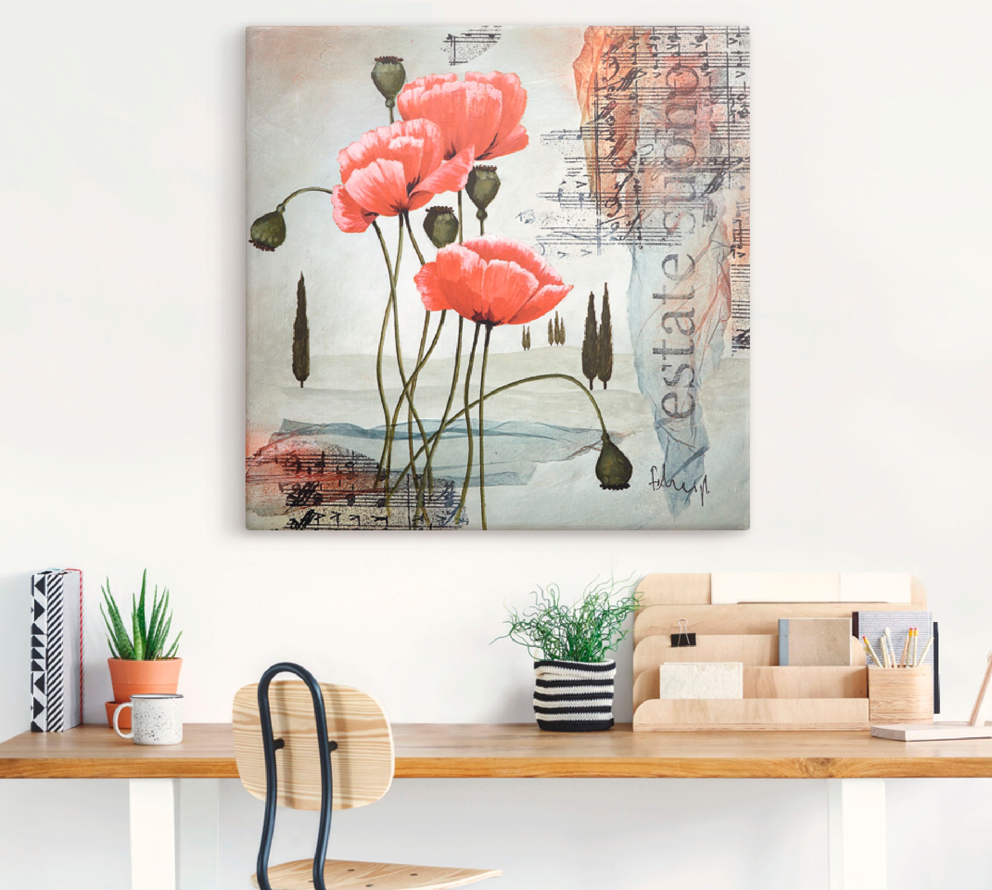 Artland Wandbild »Klatschmohn« 1 Stk. tlg. als Leinwandbild, Poster, Wandau günstig online kaufen