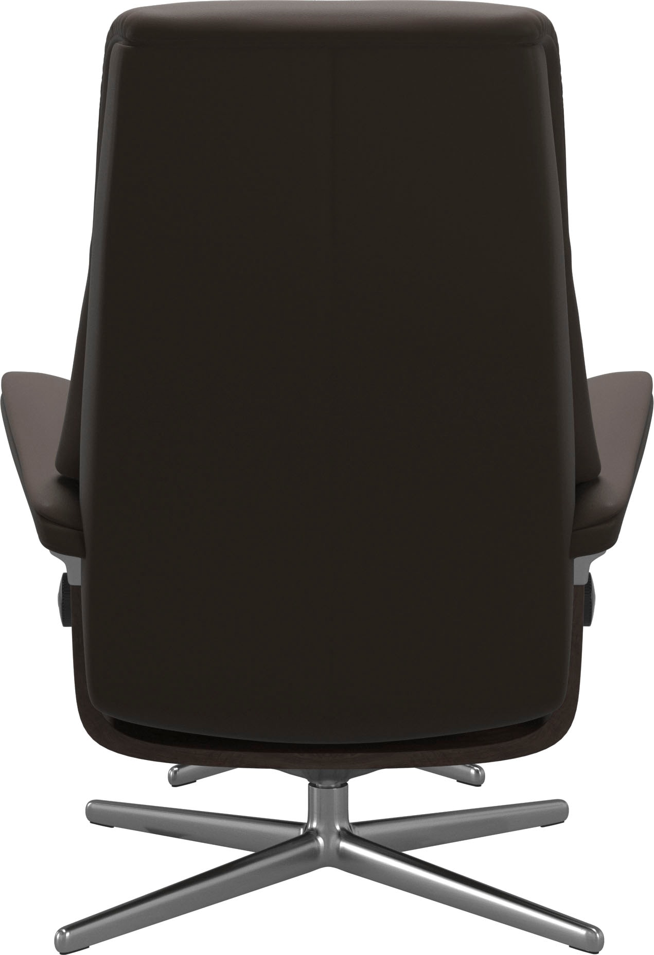 Stressless® Relaxsessel »View«, (Set, Relaxsessel mit Hocker), mit Hocker, mit Cross Base, Größe S, M & L, Holzakzent Wenge