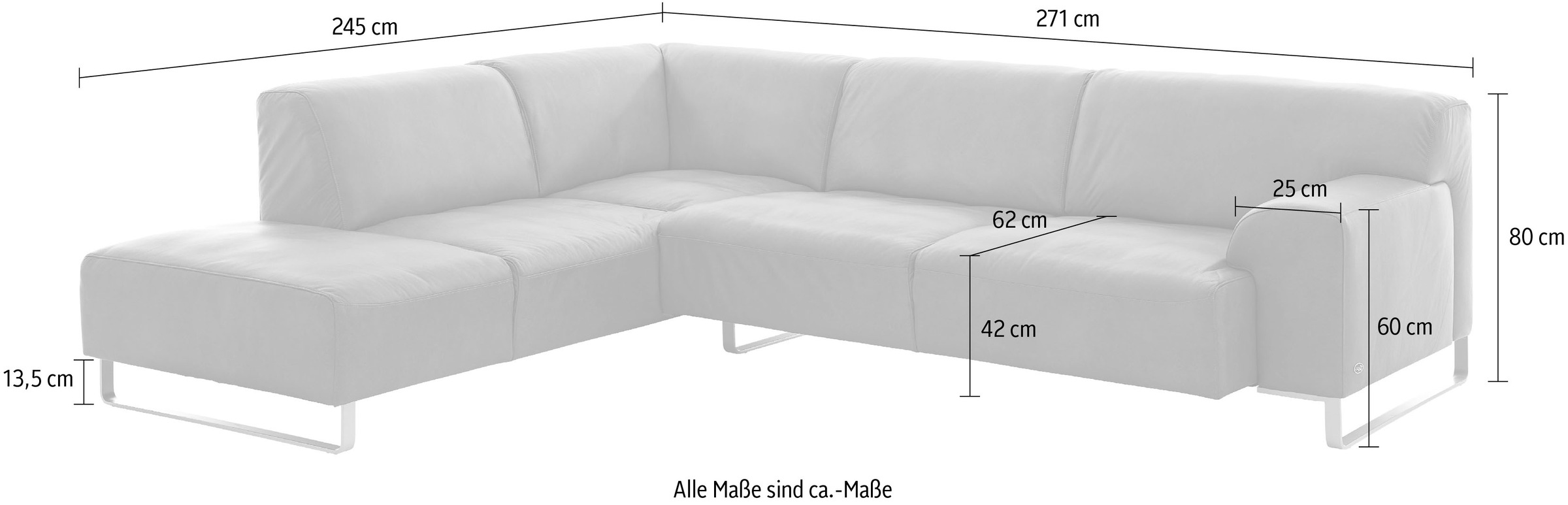 W.SCHILLIG Ecksofa, (2 St.)