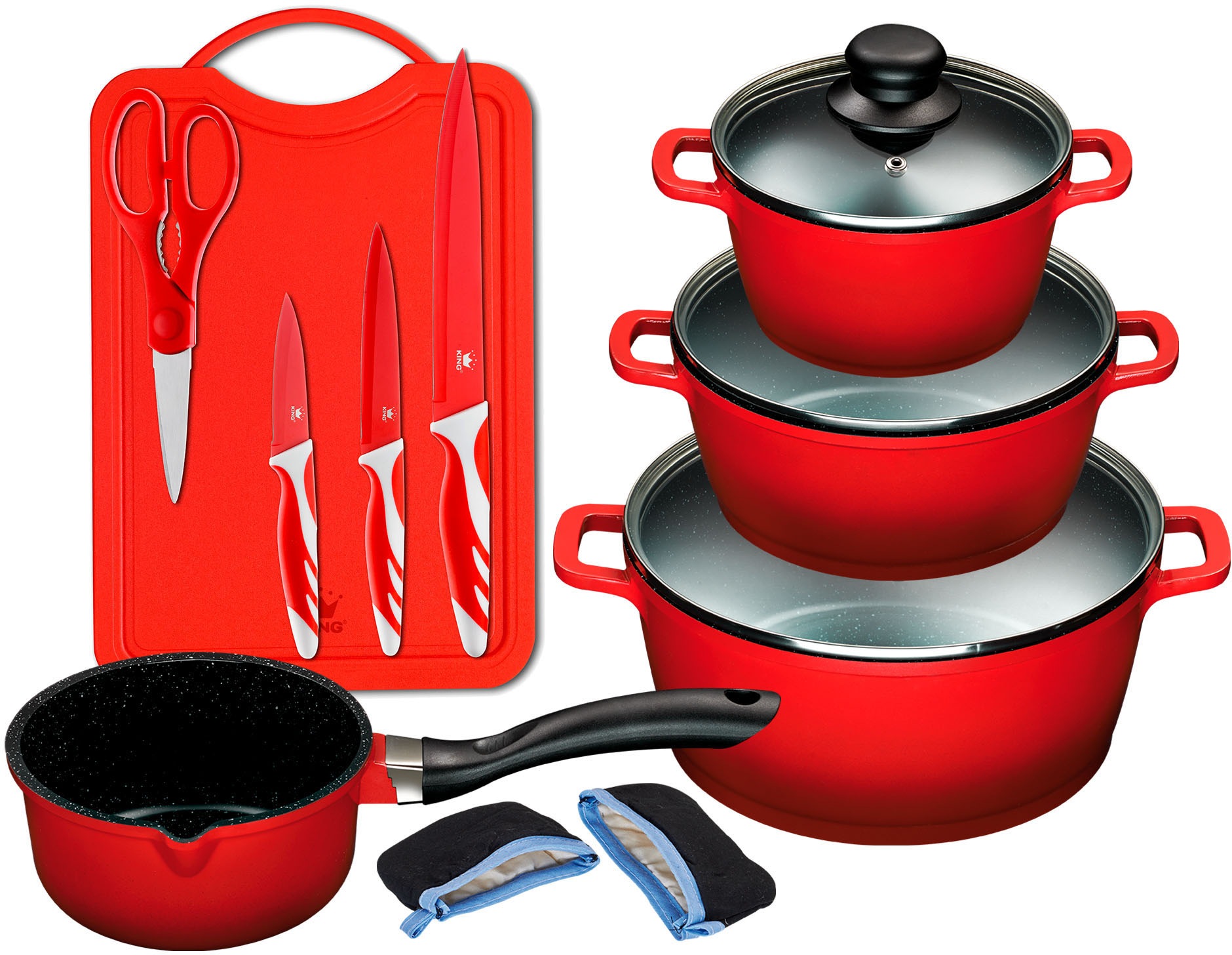 KING Topf-Set »ALUGUSS« Aluminiumguss Set, je 1 Kochtopf 16/20/24 cm, 1 Sti günstig online kaufen