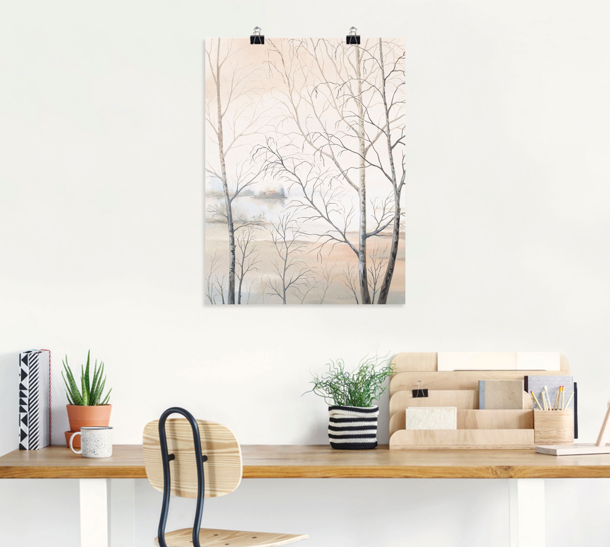 Artland Wandbild »Seeufer am Wald II«, Gewässer, (1 St.), als Leinwandbild, Poster, Wandaufkleber in verschied. Größen