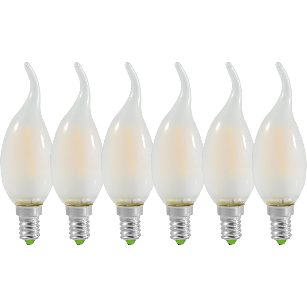 näve LED-Leuchtmittel »Windstoß«, E14, 6 St., Warmweiß