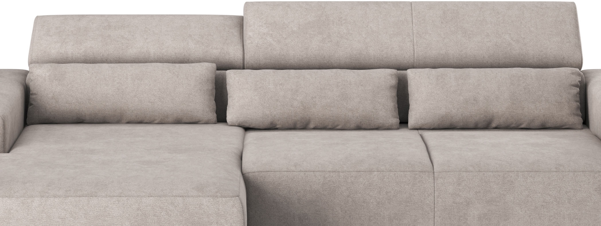 COTTA Ecksofa »Side L-Form, mit Kopfteilverstellung & 3 Nierenkissen«, optional motorische Sitztiefenverstellung