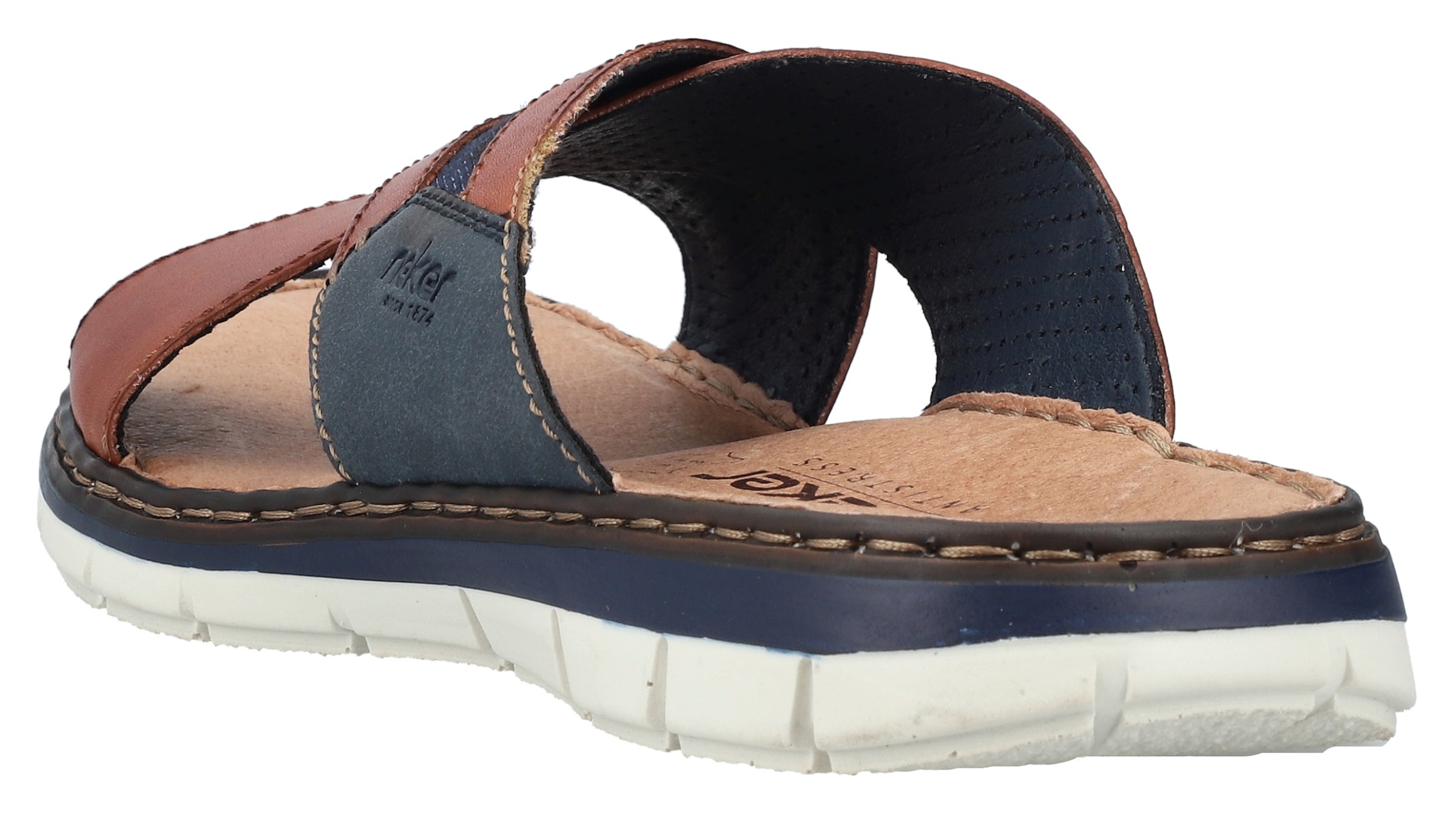 Rieker Pantolette, Sommerschuh, Strandschuh, Hausschuh mit weicher Innensohle