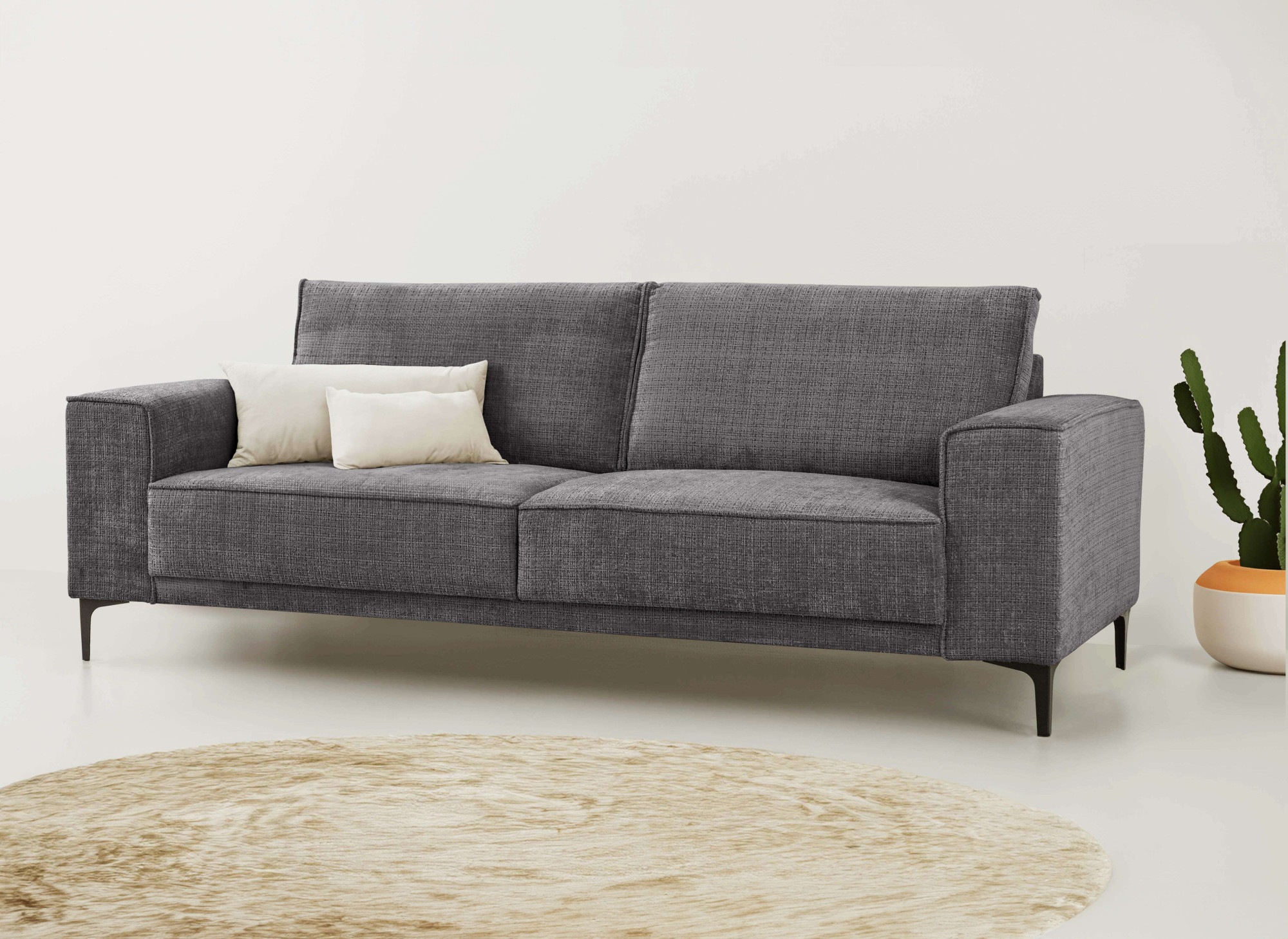 OTTO home 3-Sitzer »3er Sofa Oland, Struktur, Flachgewebe, Luxus-Microfaser günstig online kaufen