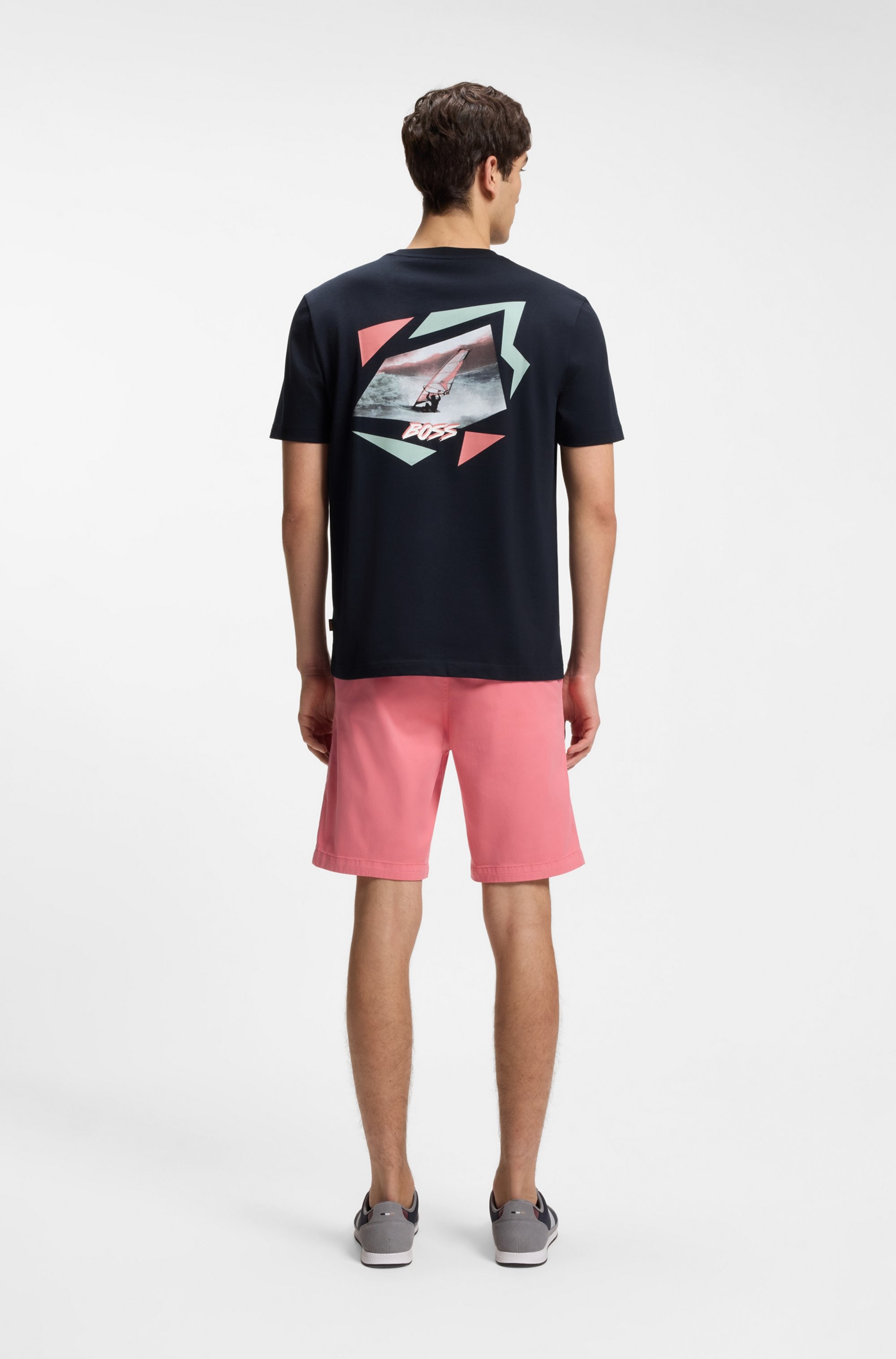 BOSS ORANGE T-Shirt Rückendruck, Relaxed Fit, reine Baumwolle