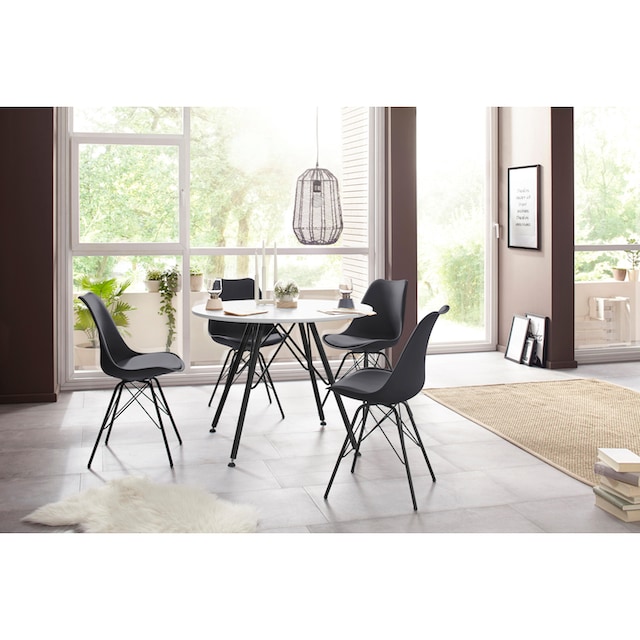 Kunstleder Homexperts »Ursel (Set), Kunstleder, Sitzschale kaufen in 2 St., 01«, online 4-Fußstuhl Sitzkissen mit