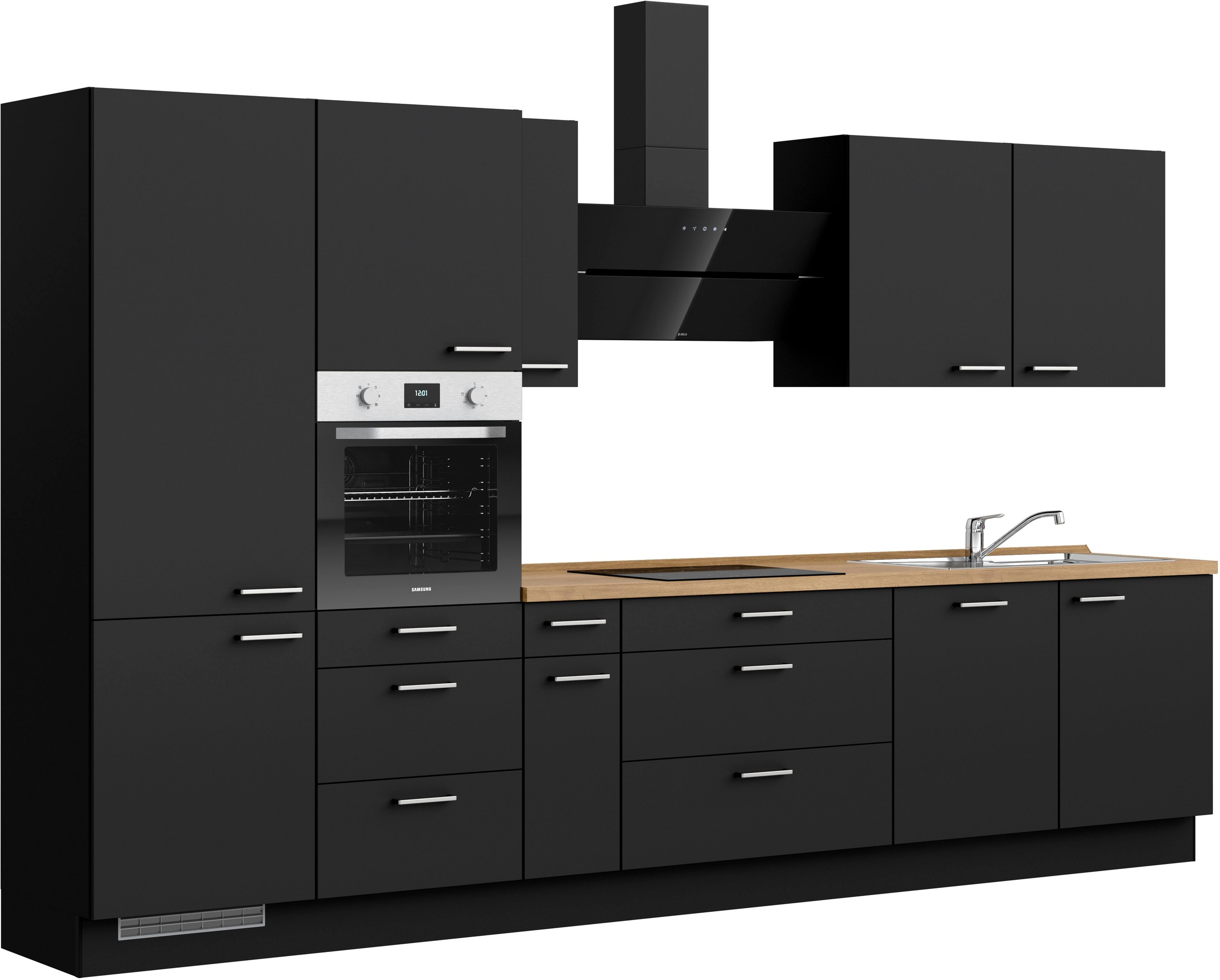 nobilia® Küchenzeile »"Touch II"«, vormontiert, Ausrichtung wählbar, Breite 360 cm, wahlw. mit E-Geräten
