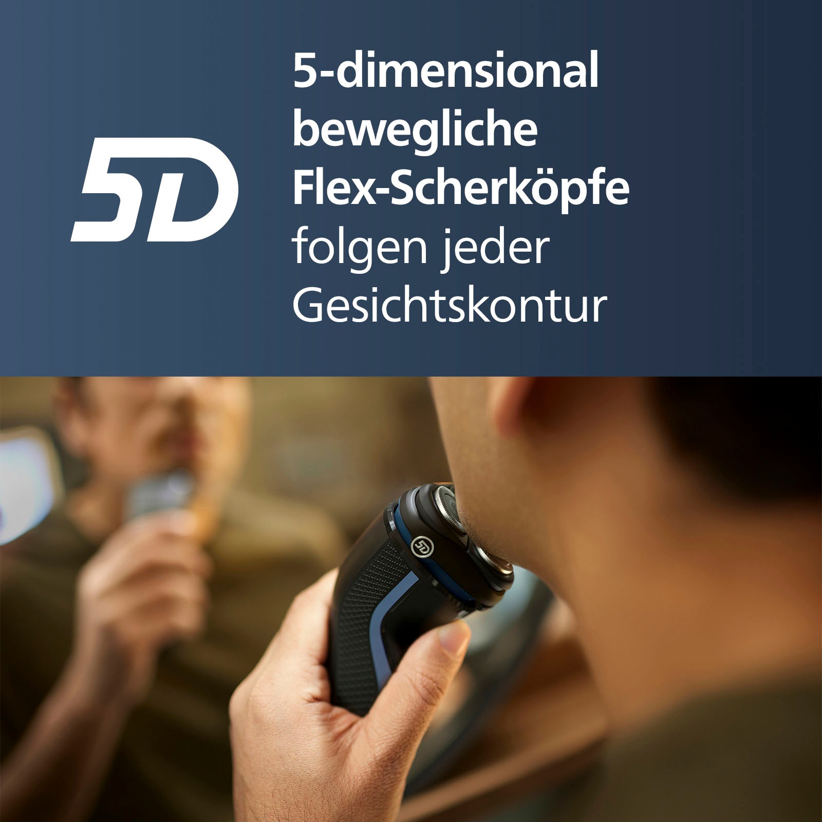 Philips Elektrorasierer »Shaver Series 3000 S3243/12«, 1 St. Aufsätze, ausklappbarer Präzisionstrimmer, 5-dimensional bewegl. Flex-Scherköpfe, Schutzkappe und Tasche