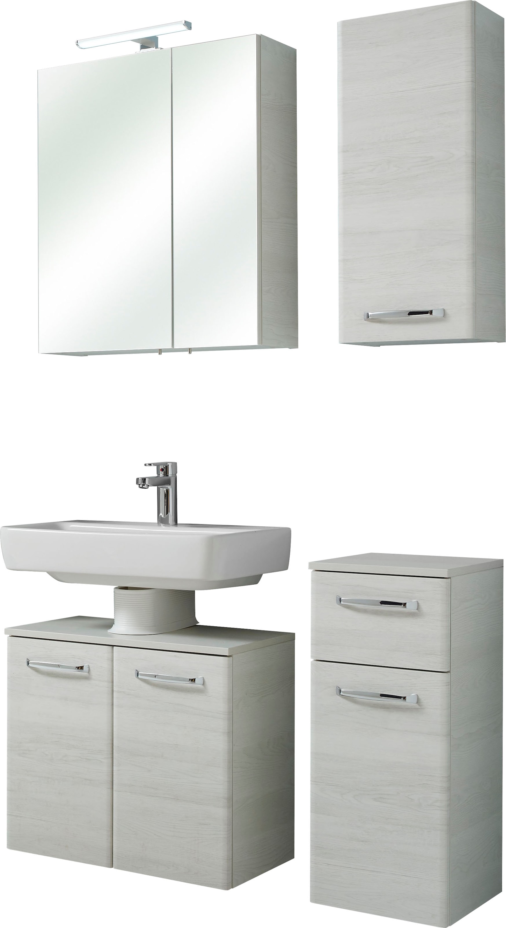 Saphir Badmöbel-Set »Quickset 936 4-teilig, Waschbeckenunterschrank mit LED günstig online kaufen