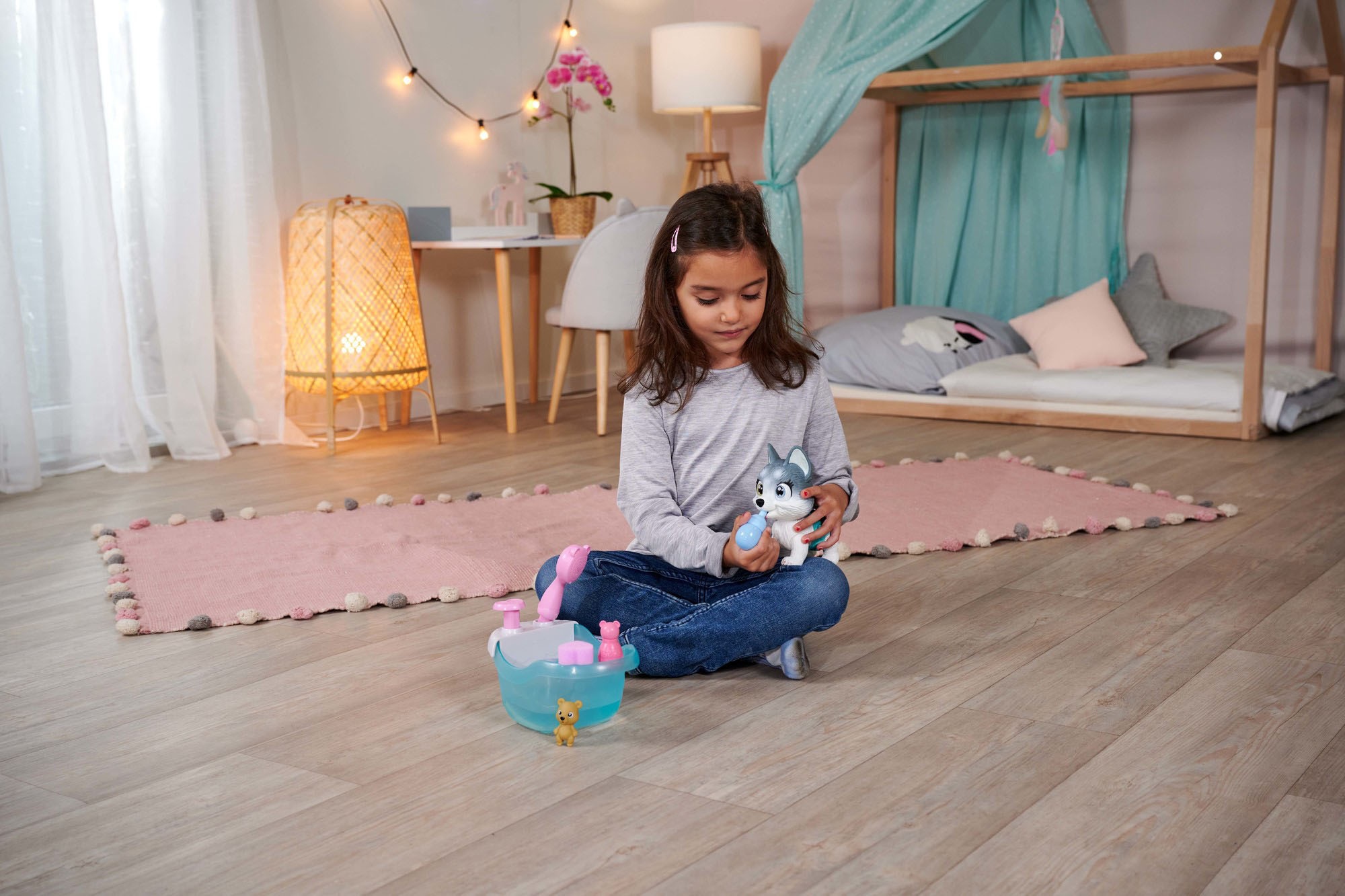 SIMBA Spielfigur »Pamper Petz Husky«, mit Badewanne