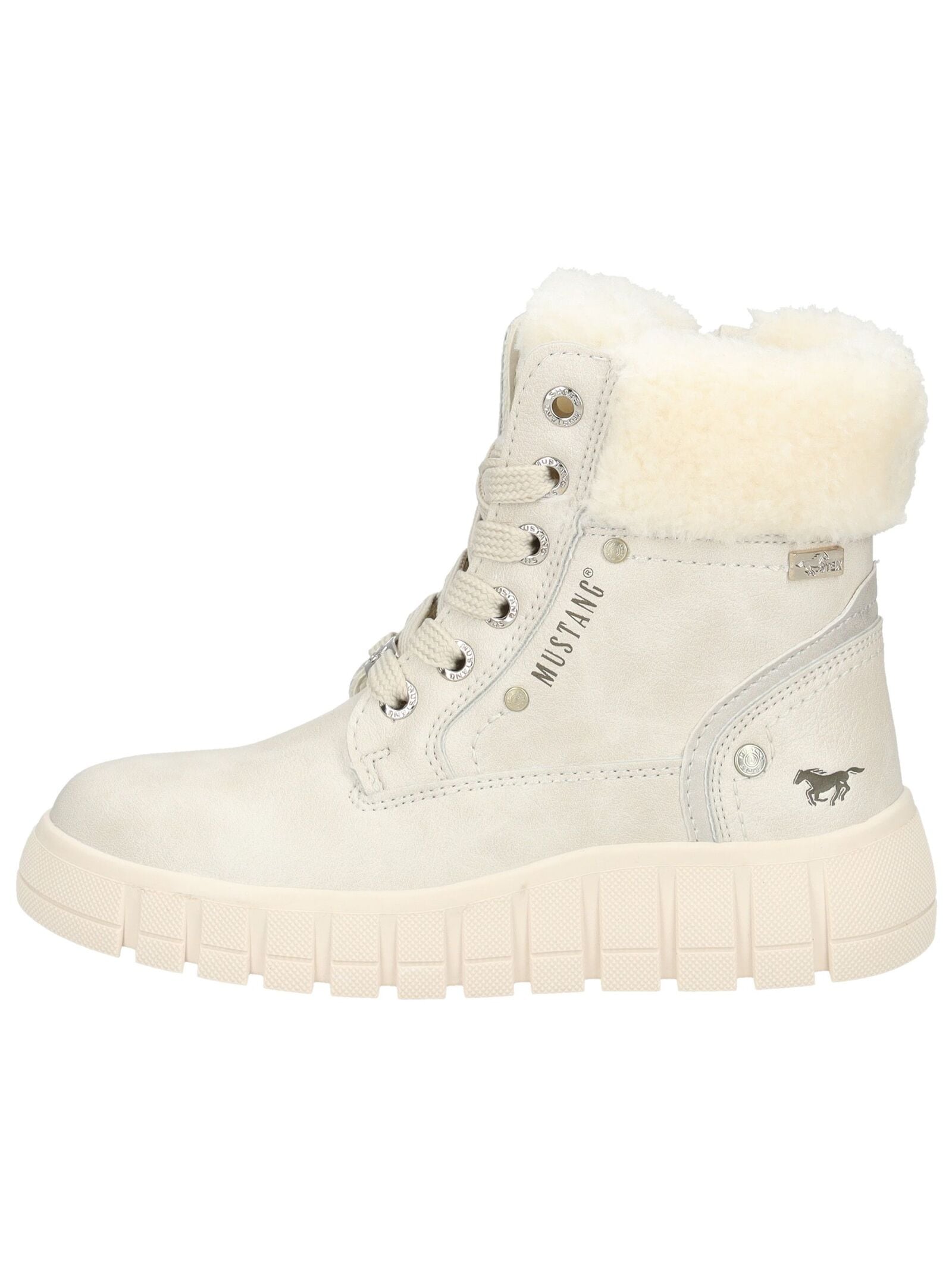 Mustang Shoes Schnürstiefelette »Mustang Shoes Stiefelette Lederimitat/Textil«