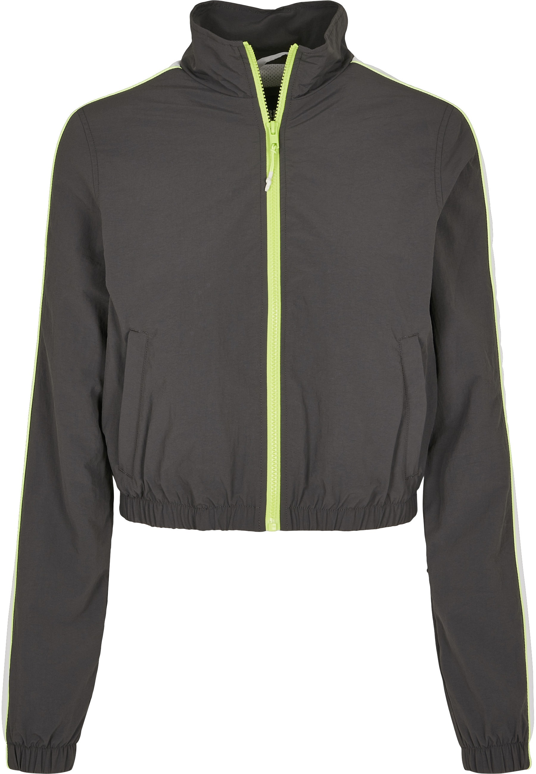 URBAN CLASSICS Allwetterjacke »Urban Classics Damen Ladies Short Piped Track Jacket« 1 Stk. tlg. ohne Kapuze