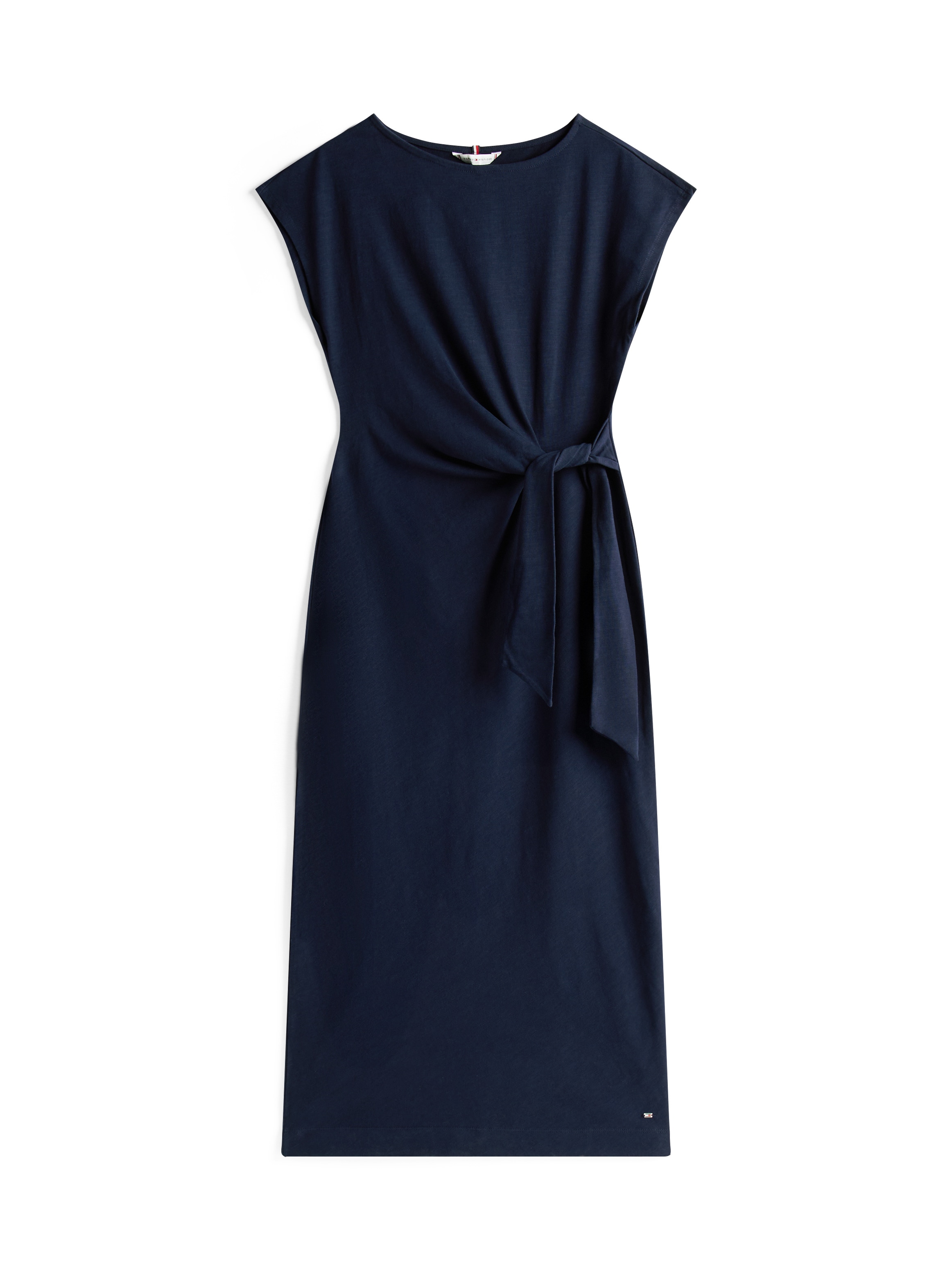 Tommy Hilfiger Midikleid »KNOT BOAT-NK MIDI DRESS SS«, mit Knotendetail