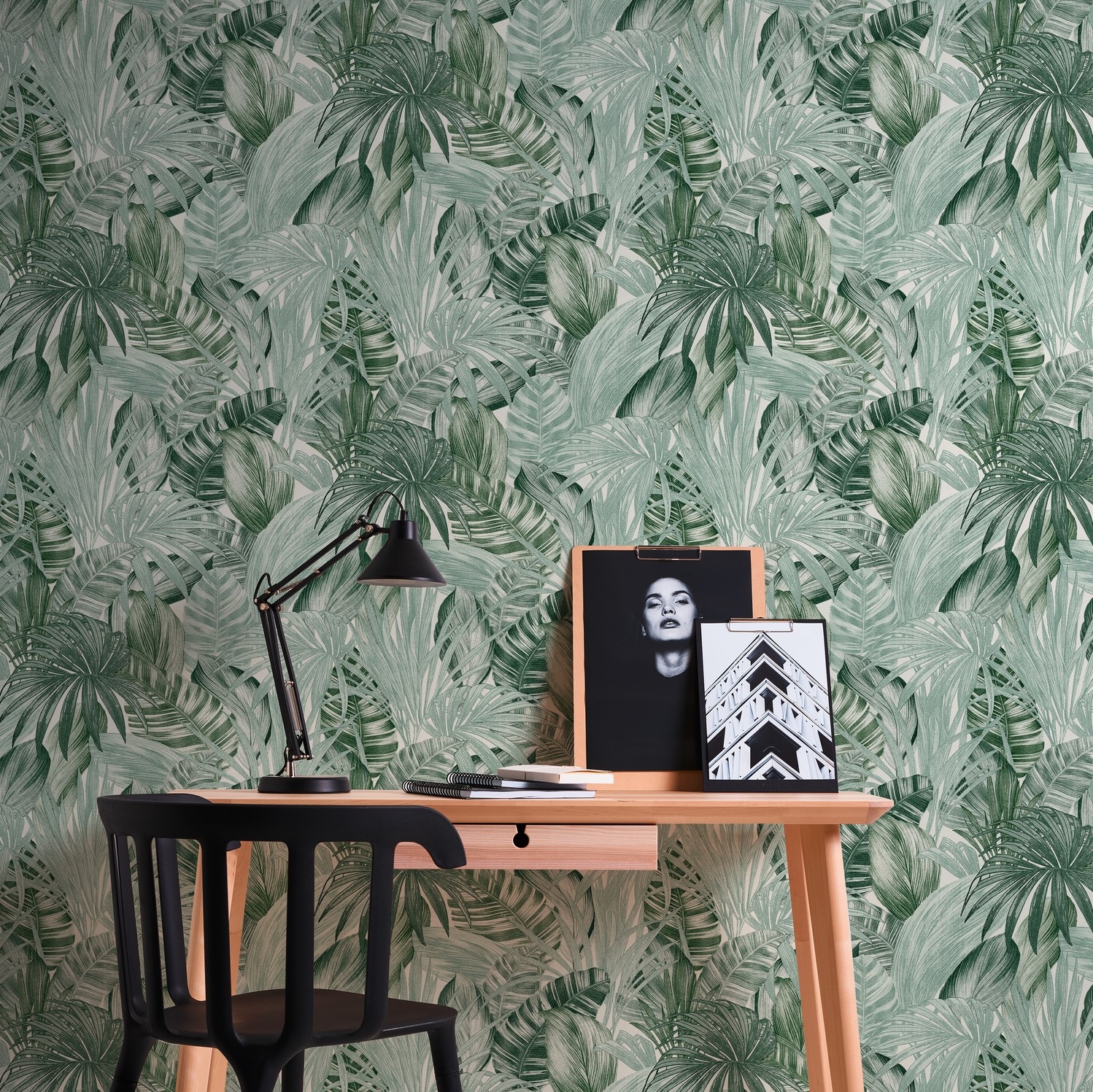 A.S. Création Vliestapete »Attractive 2 Dschungeltapete« gemustert | matt | neutral leicht strukturiert Palmentapete Dschungeltapete leicht strukturiert Tapeten Design Optik