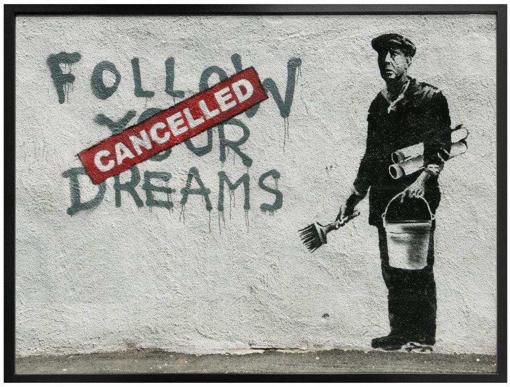 Wandbild, Schriftzug, »Graffiti St.), Poster, kaufen Rechnung Bilder auf Poster your Wall-Art Wandposter Follow dreams«, (1 Bild,