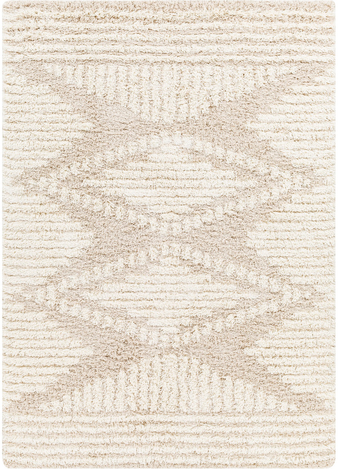 Livabliss Hochflor-Teppich »TUZLA« rechteckig 52 mm Höhe Flauschig, Langflor, Weich, Boho Wohnzimmerteppich, Beige