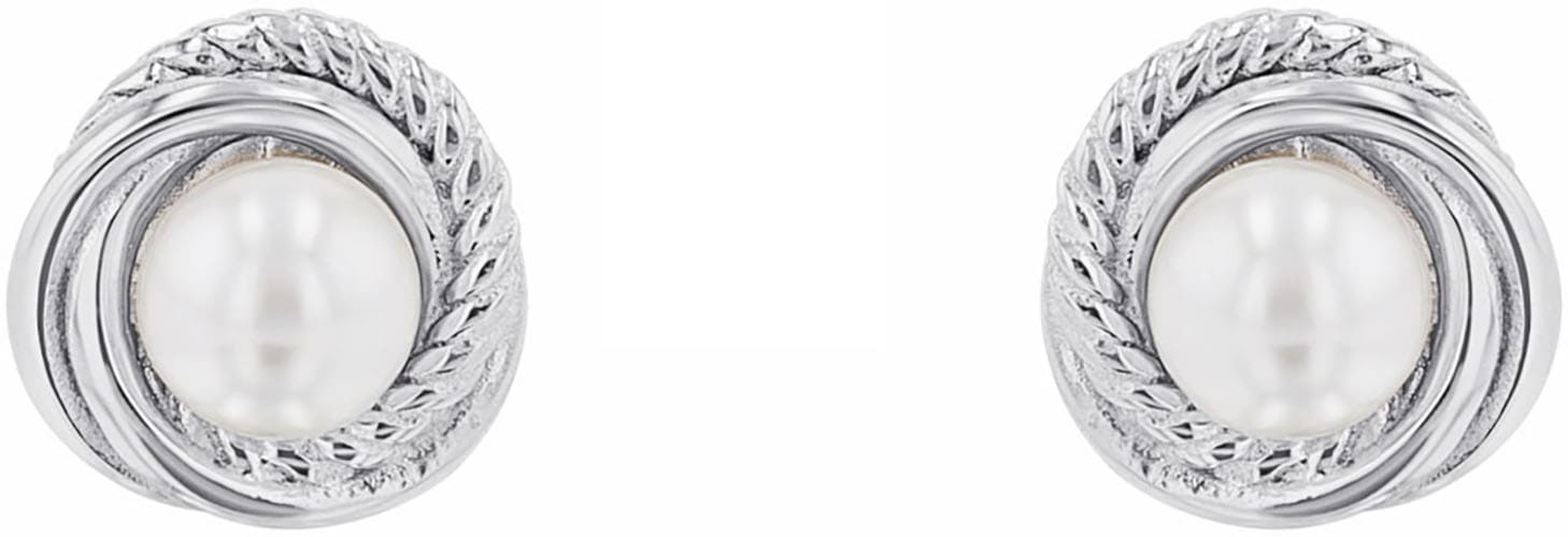 Amor Paar Ohrstecker »Knoten-Optik« mit Muschelkernperle