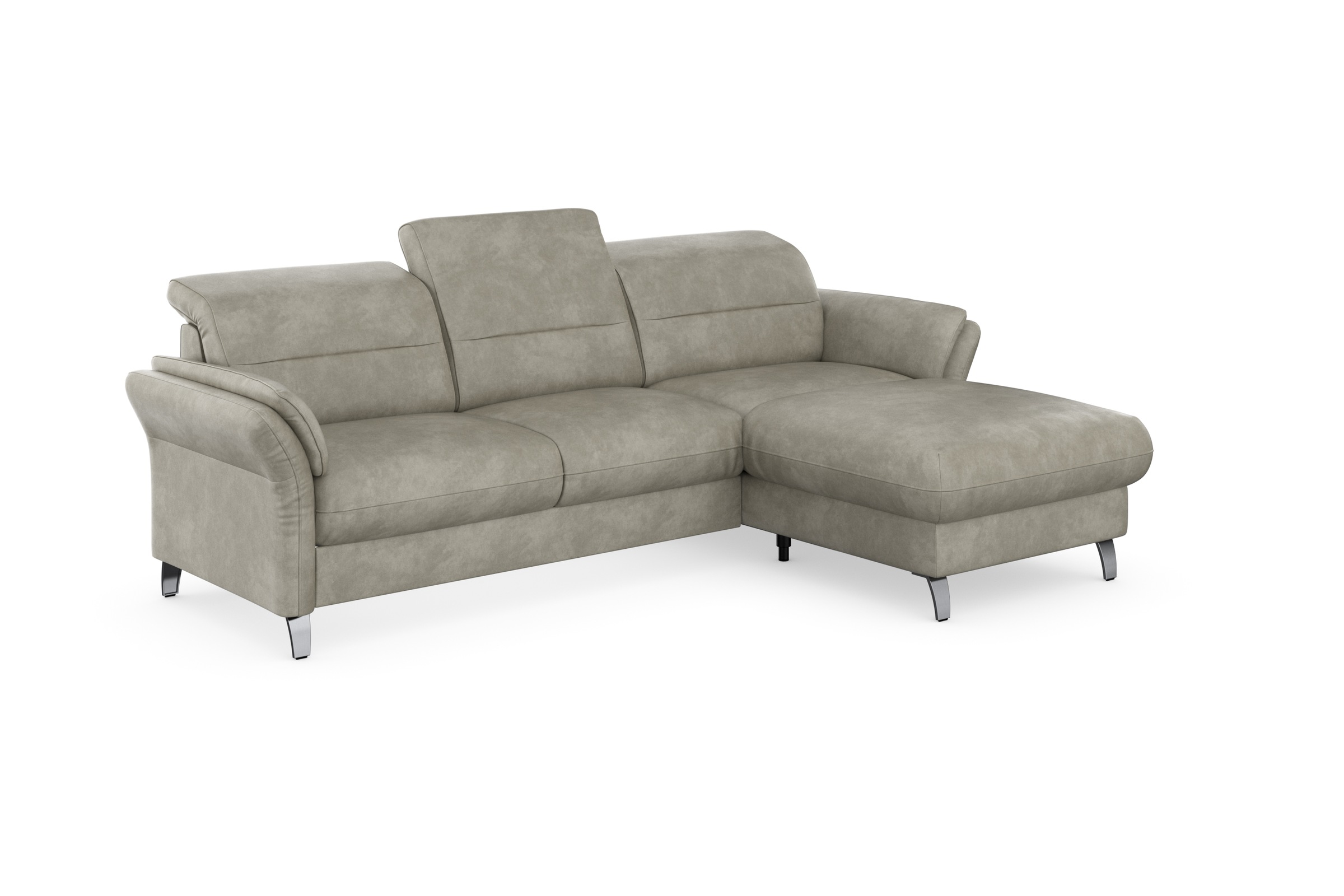 sit&more Ecksofa »Grenoble L-Form mit Federkern«, wahlweise mit Bettfunktion, Bettkasten, Arm- und Kopfteilverstellung