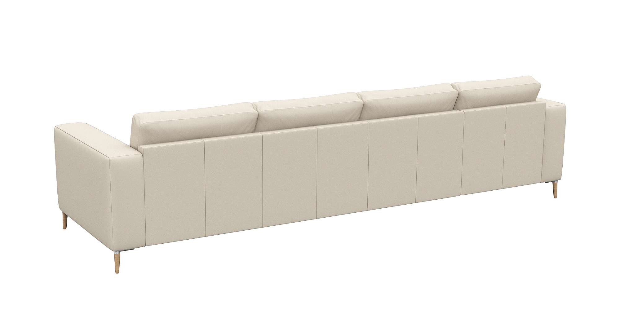 FLEXLUX Ecksofa »Fiore, super bequem durch hochwertigen Sitzaufbau mit Kaltschaum«, breite Armlehnen, Füße Alu+ Eiche, L-Form