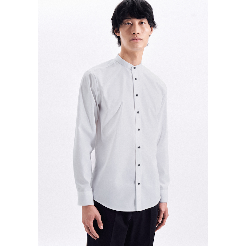 SEIDENSTICKER Businesshemd »Regular« Regular Langarm Stehkragen Uni weiß M39 - normale Ärmellängen normale Ärmellängen M39 Passform: Regular