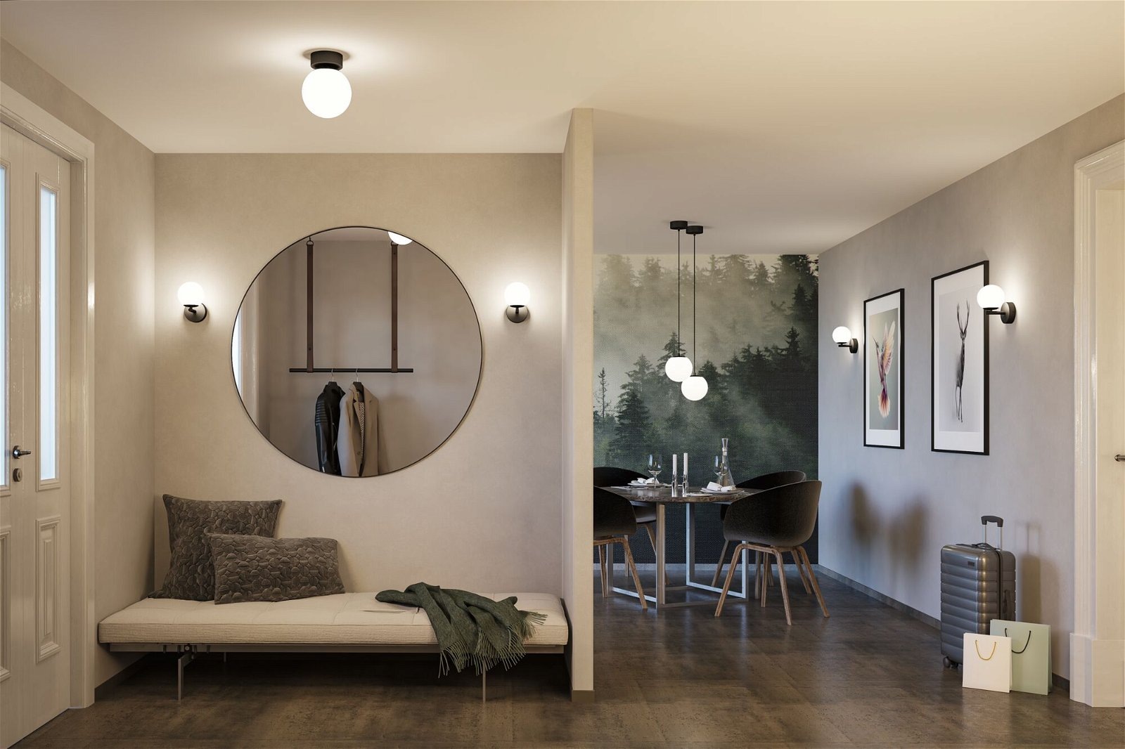Paulmann LED Wandleuchte »Selection Bathroom Gove IP44 5W 3000K Satin, Glas günstig online kaufen