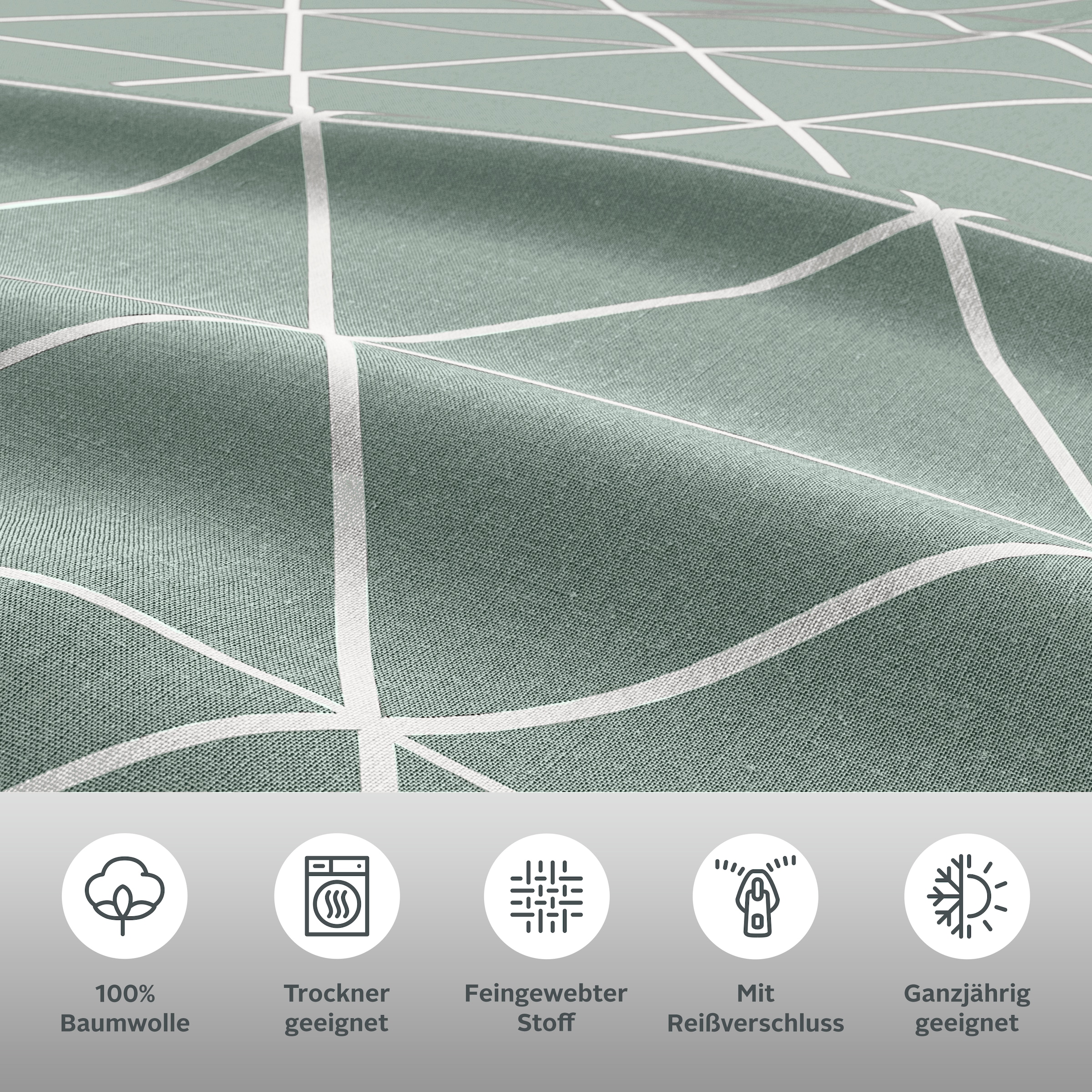 OTTO home Bettwäsche »Balsby« 2 Stk. in Gr. 135x200 oder 155x220 cm, 100% Baumwolle