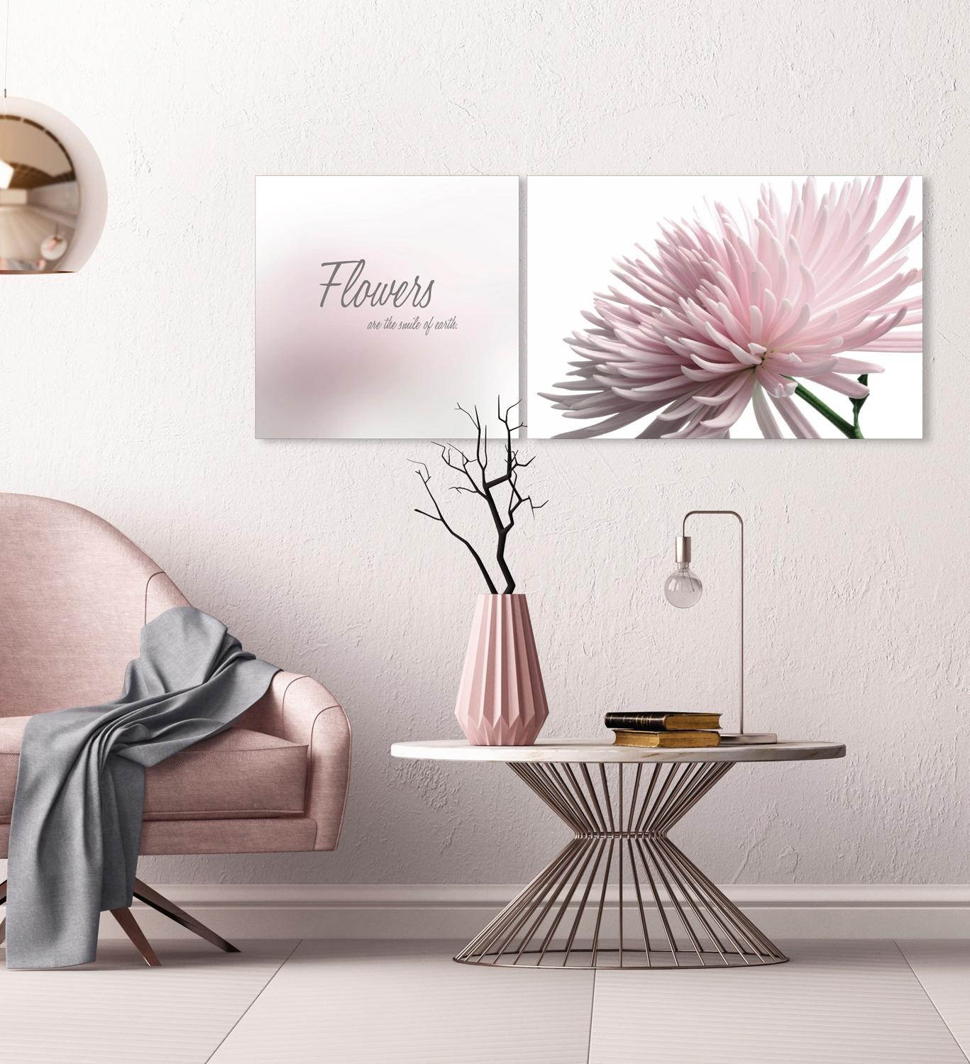queence Leinwandbild »Flowers«, Blumen-Blumenbilder-Kunst-Modern-Spa-Spa Bi günstig online kaufen